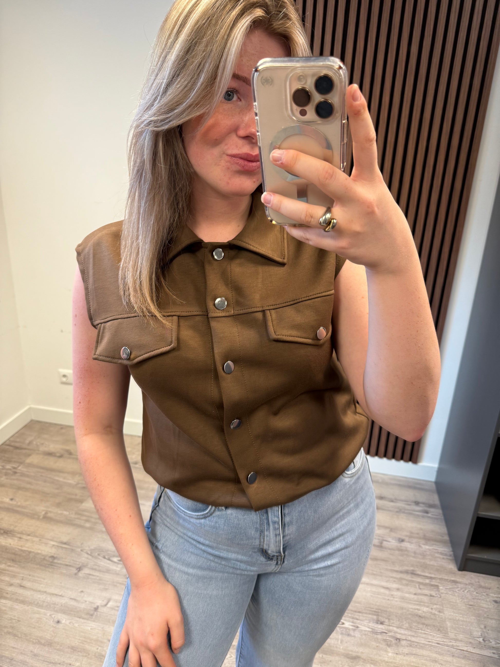 Gilet bruin
