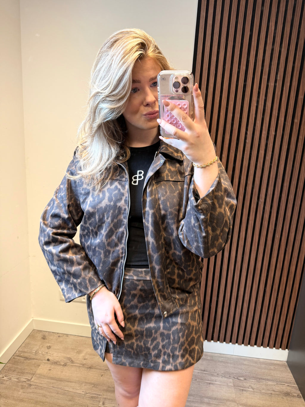 Suède leopard Jacket