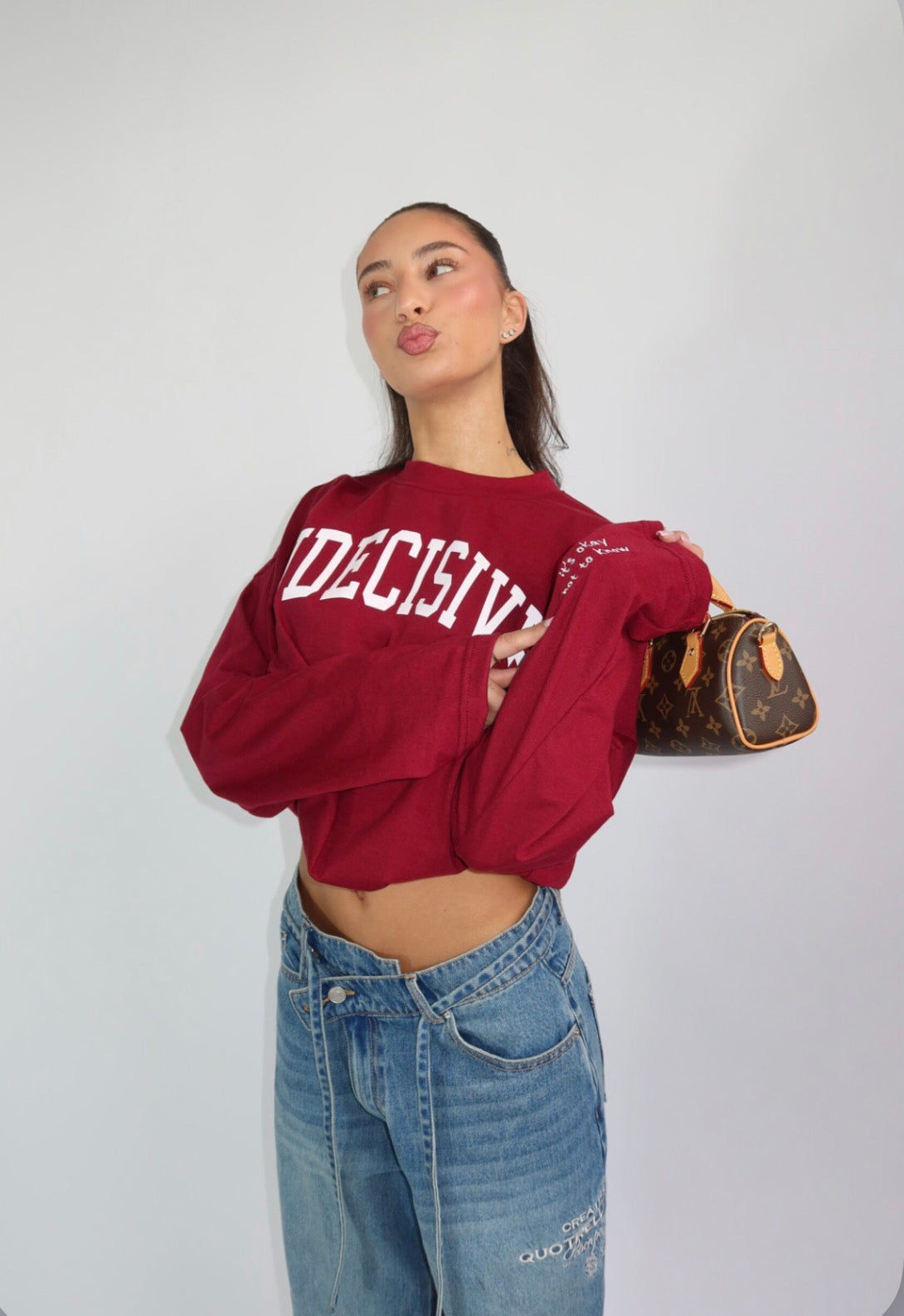 Sarvari Longsleeve ‘Indecisive’ - Burgundy Rood