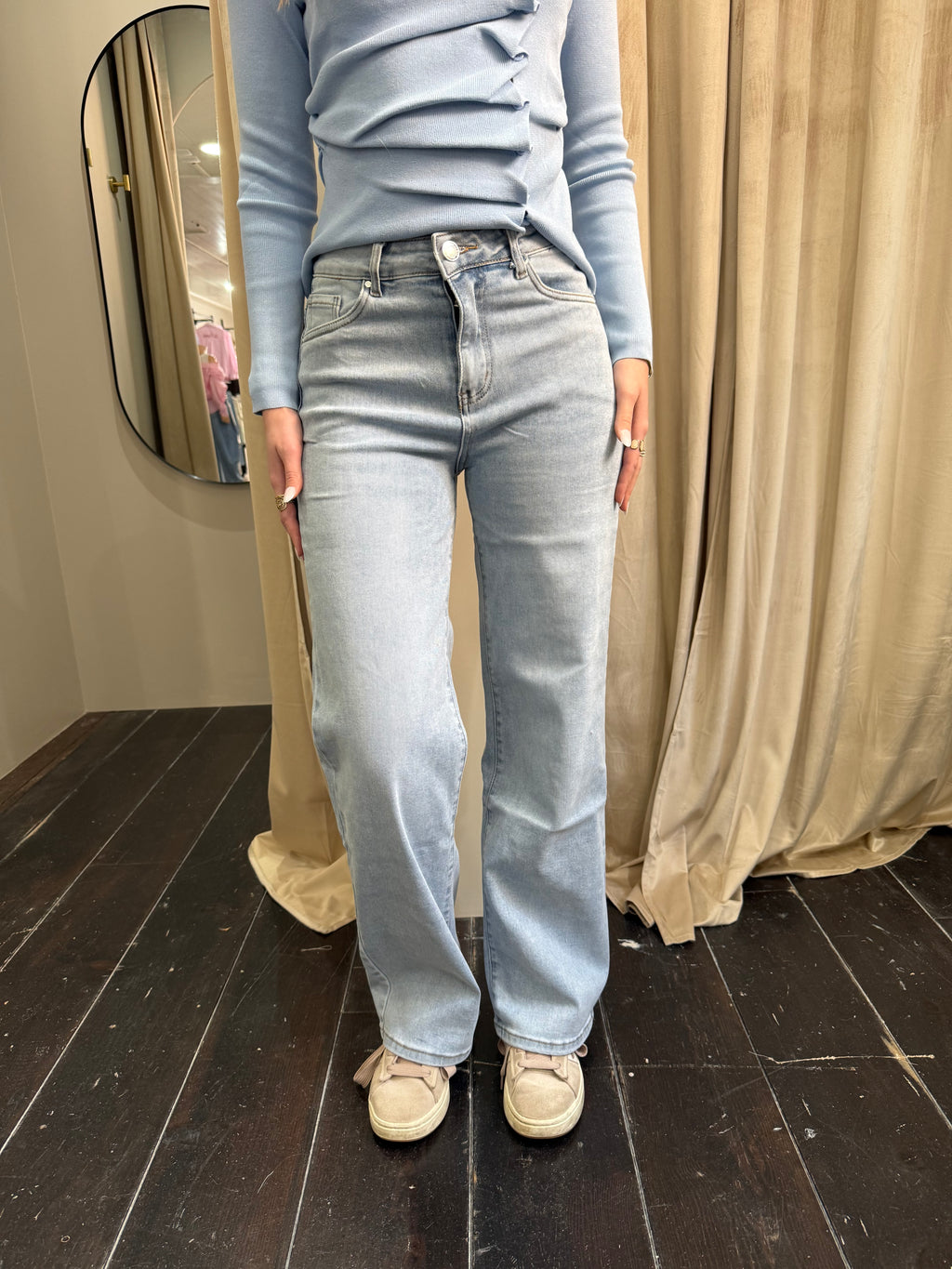 Goodies - Wide leg lichtblauw MEGA STRETCH