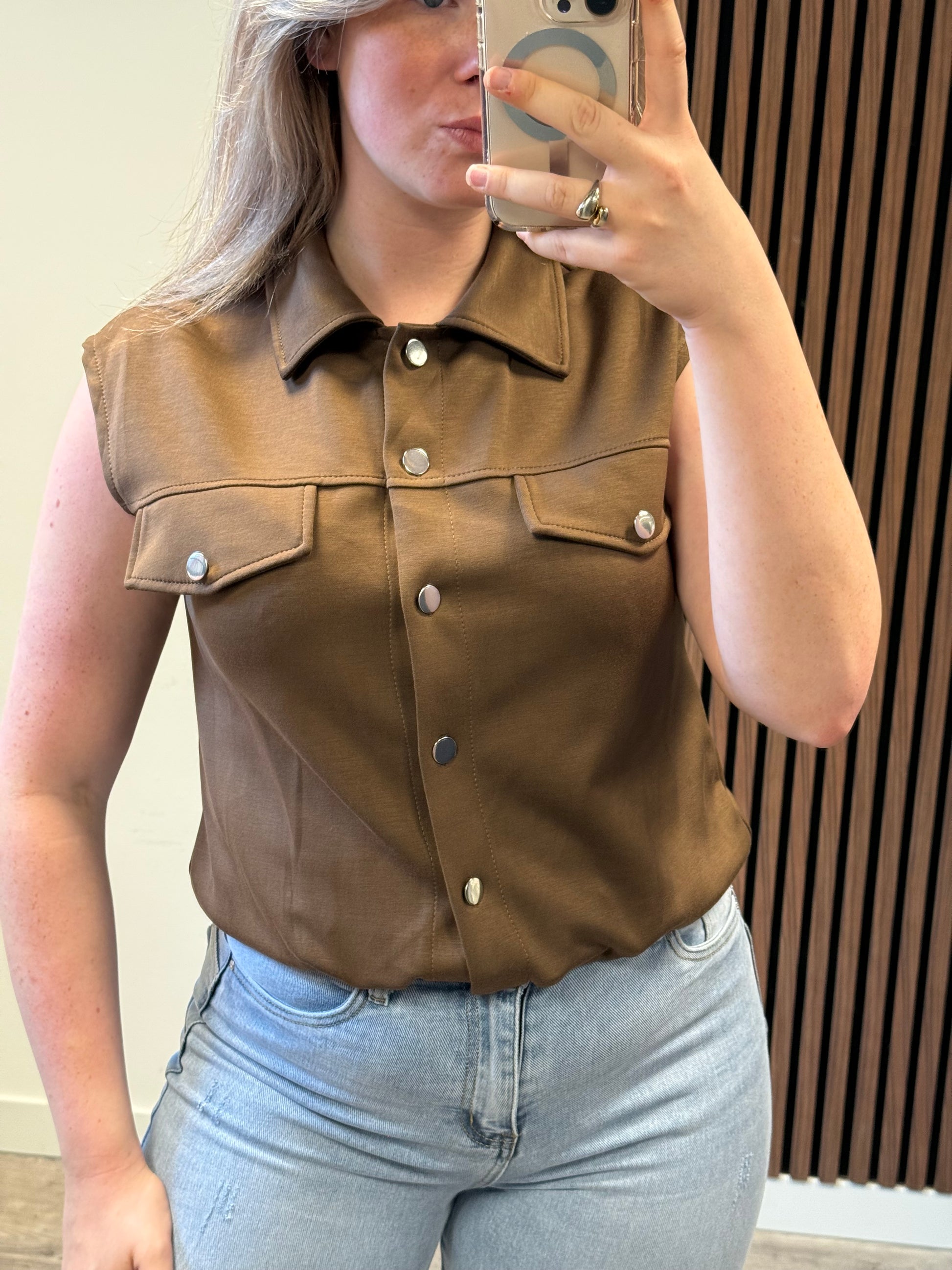 Gilet bruin