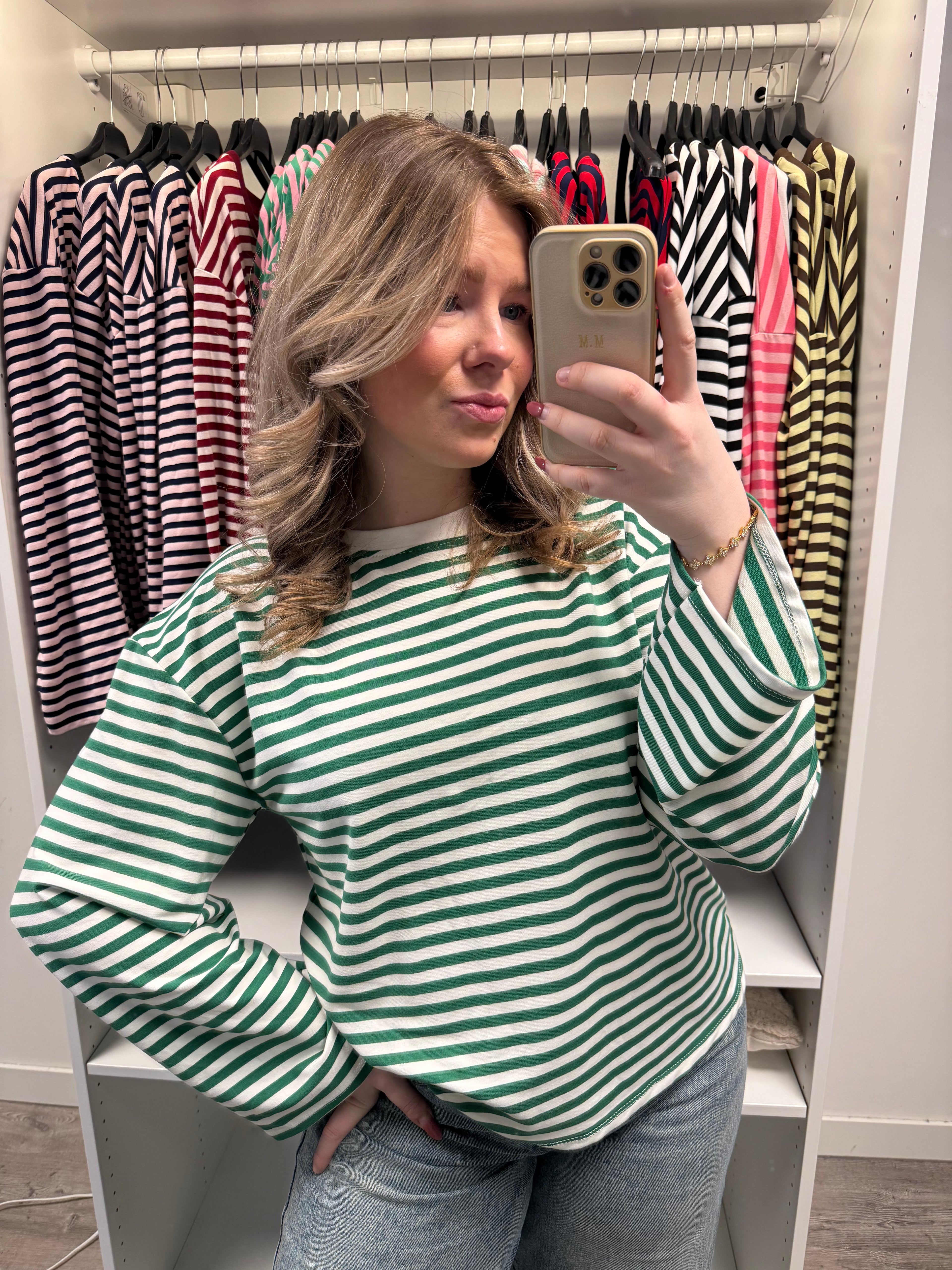 Longsleeve - Groen/Wit