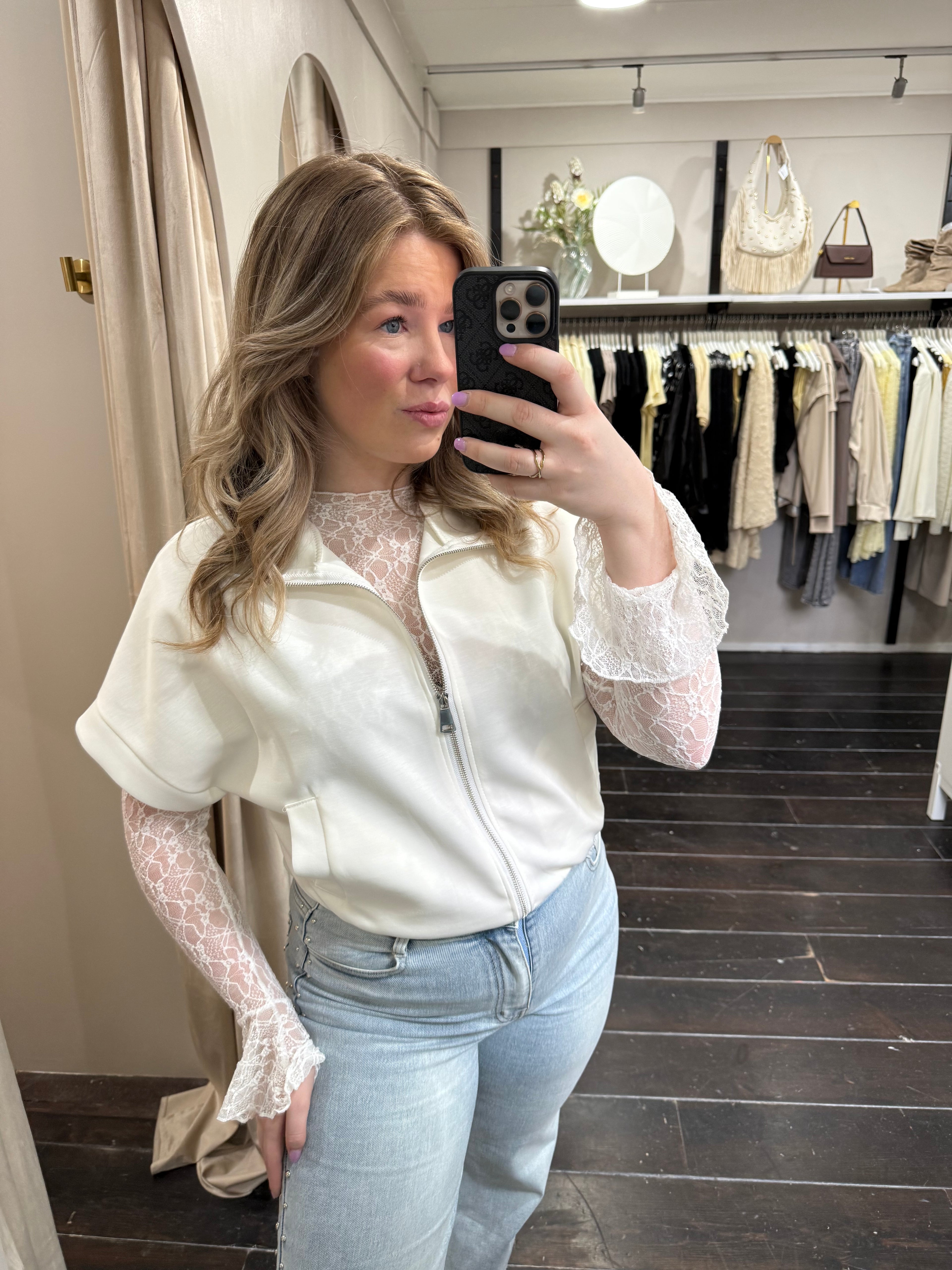 Zipper top - Wit