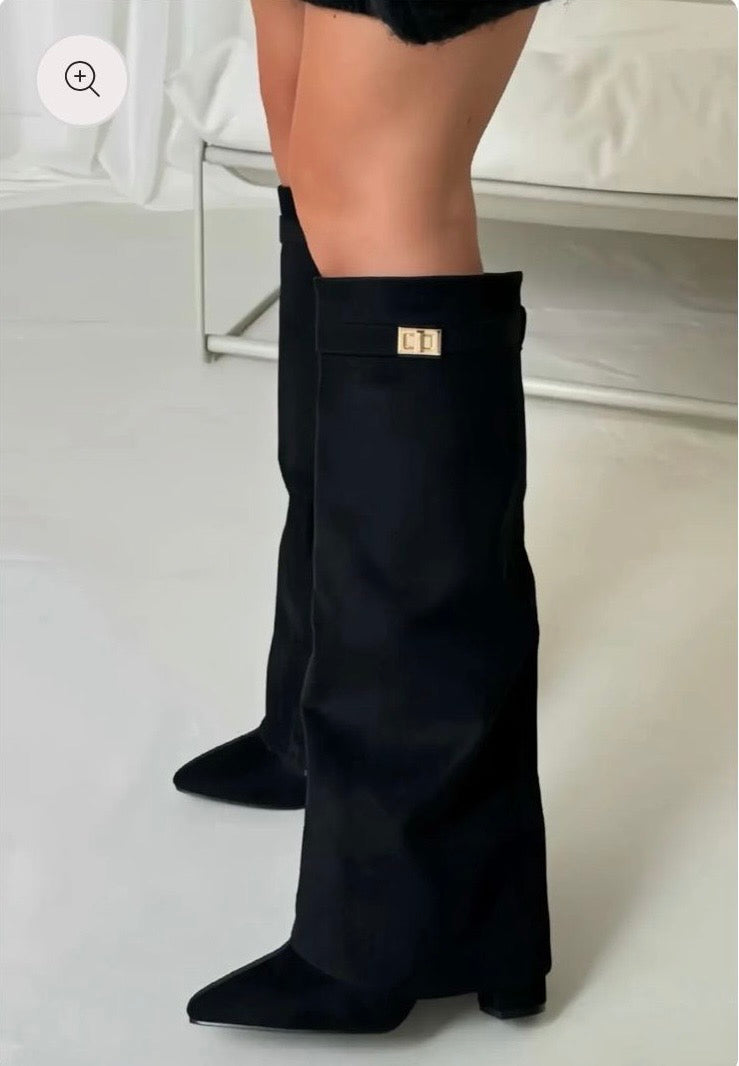 Leather look laarzen