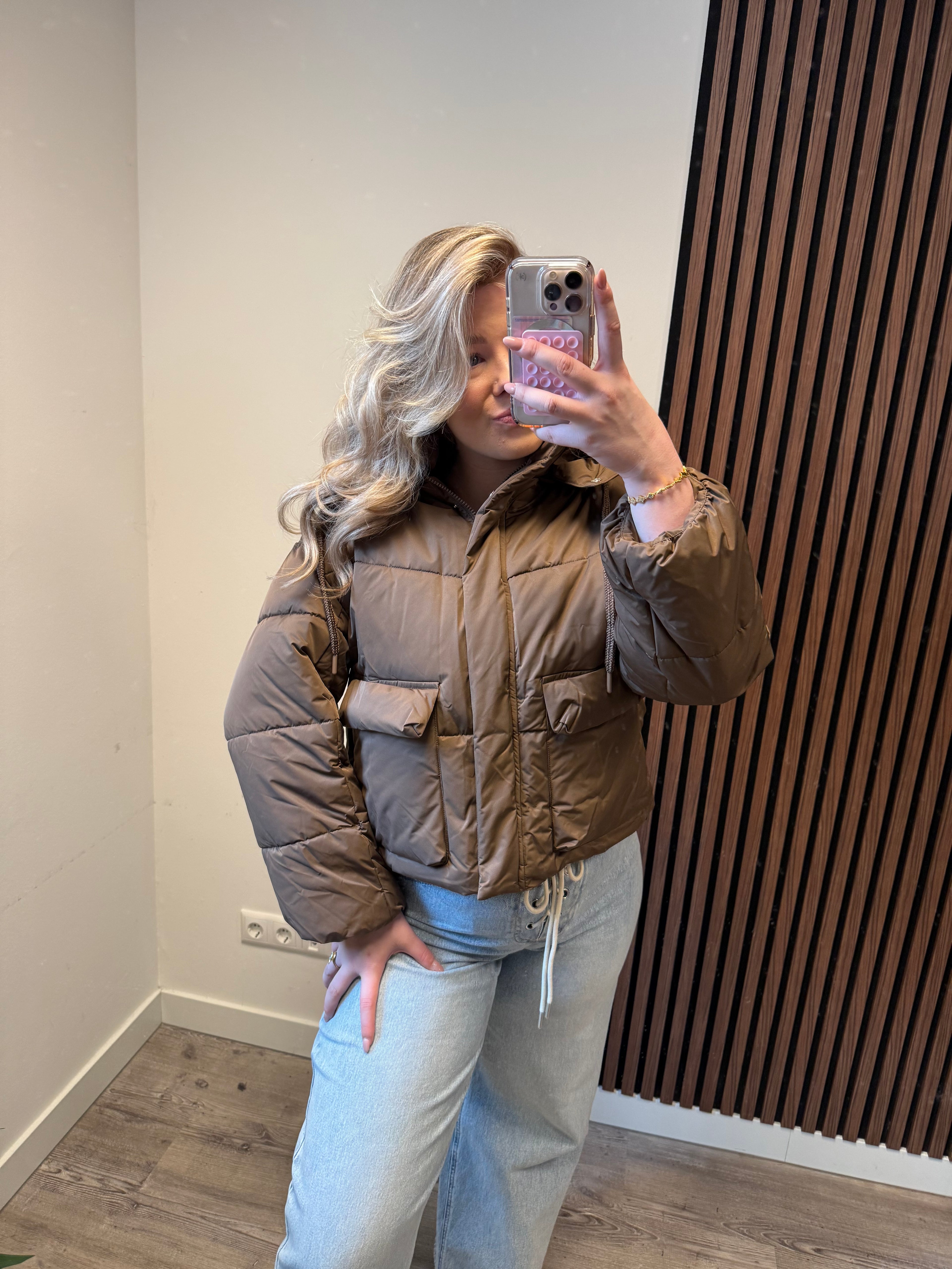 Puffer Winter Jas - Bruin