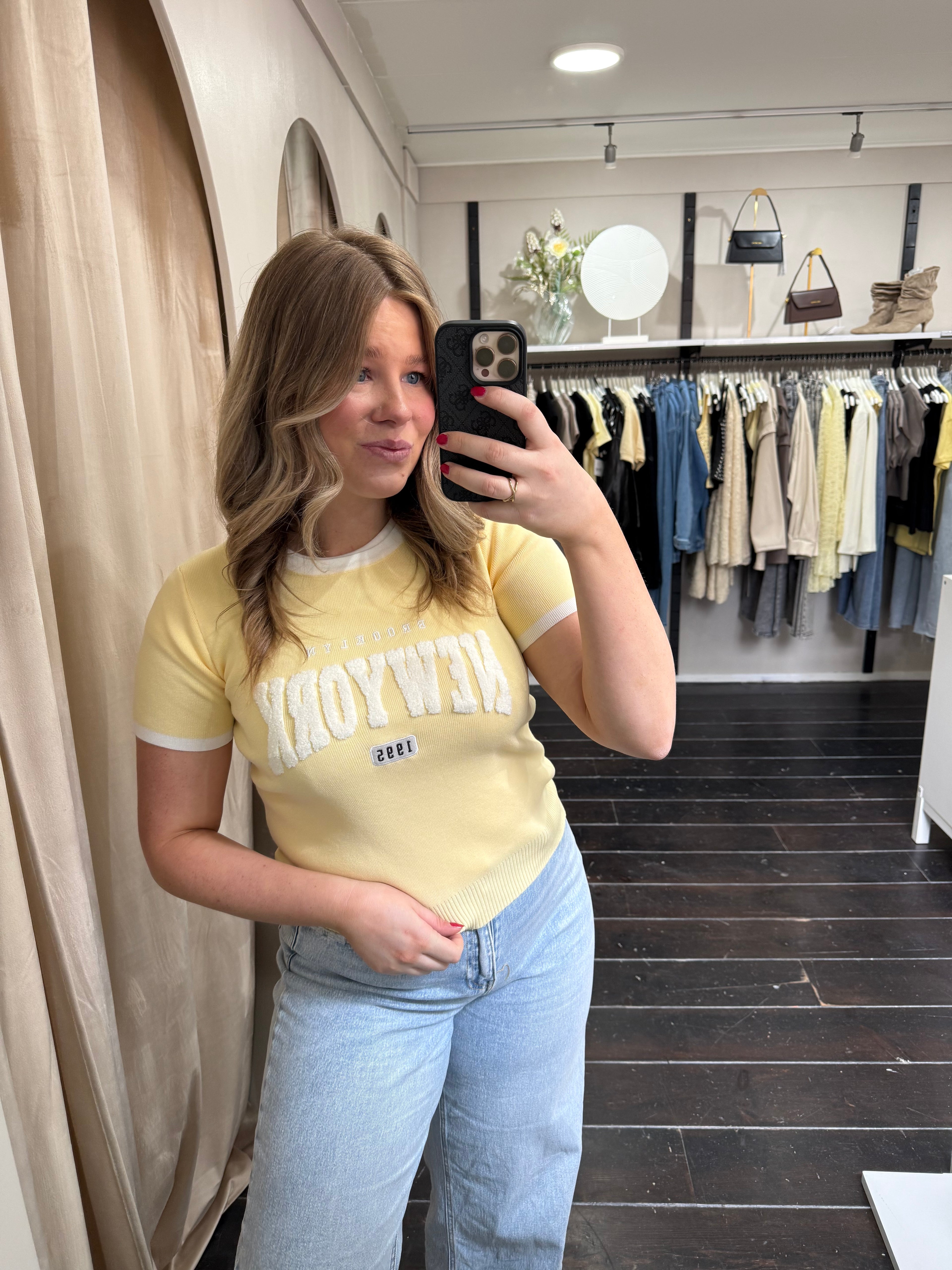 New York Top - Geel