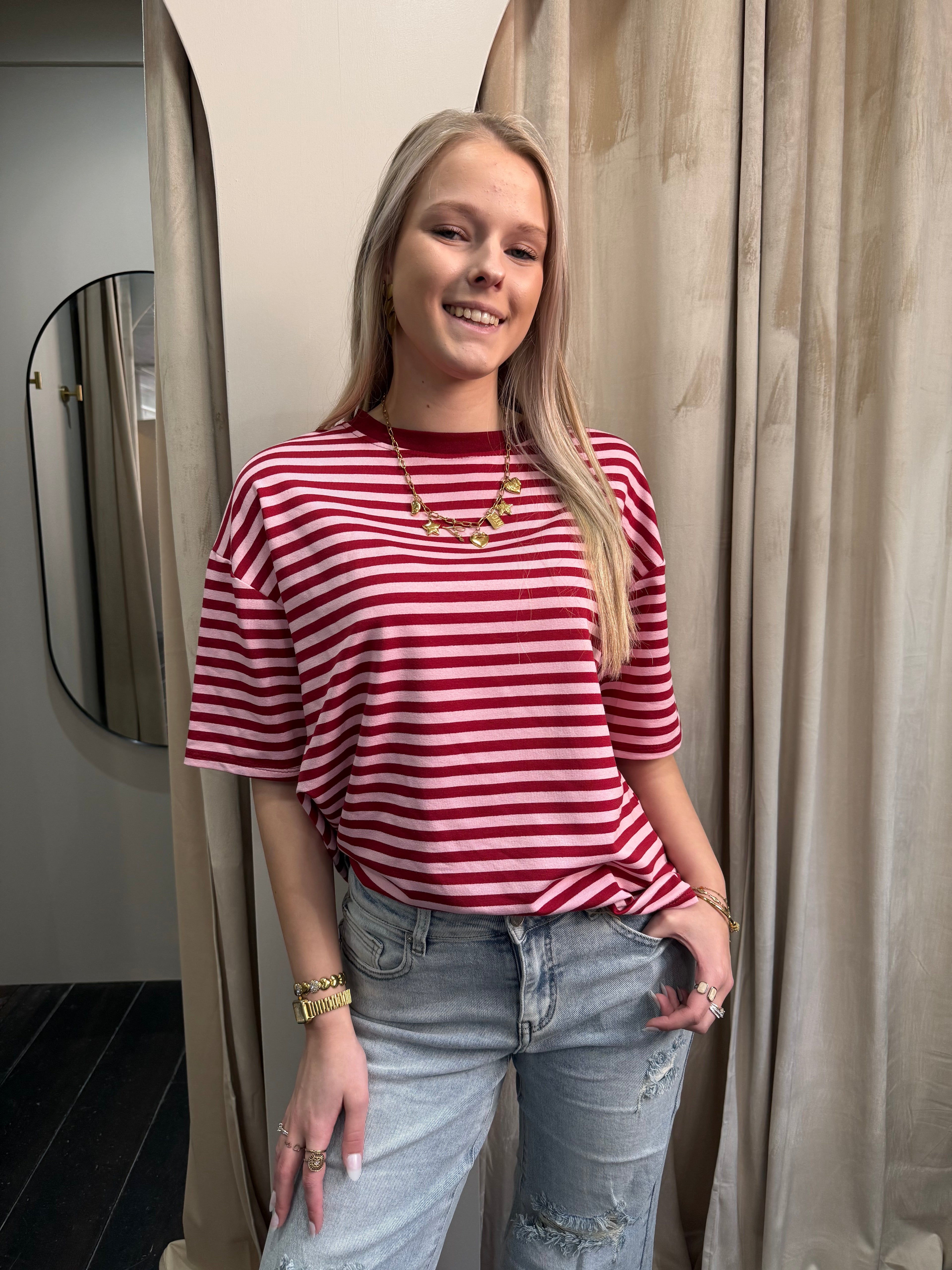 Shortsleeve - Rood/Roze