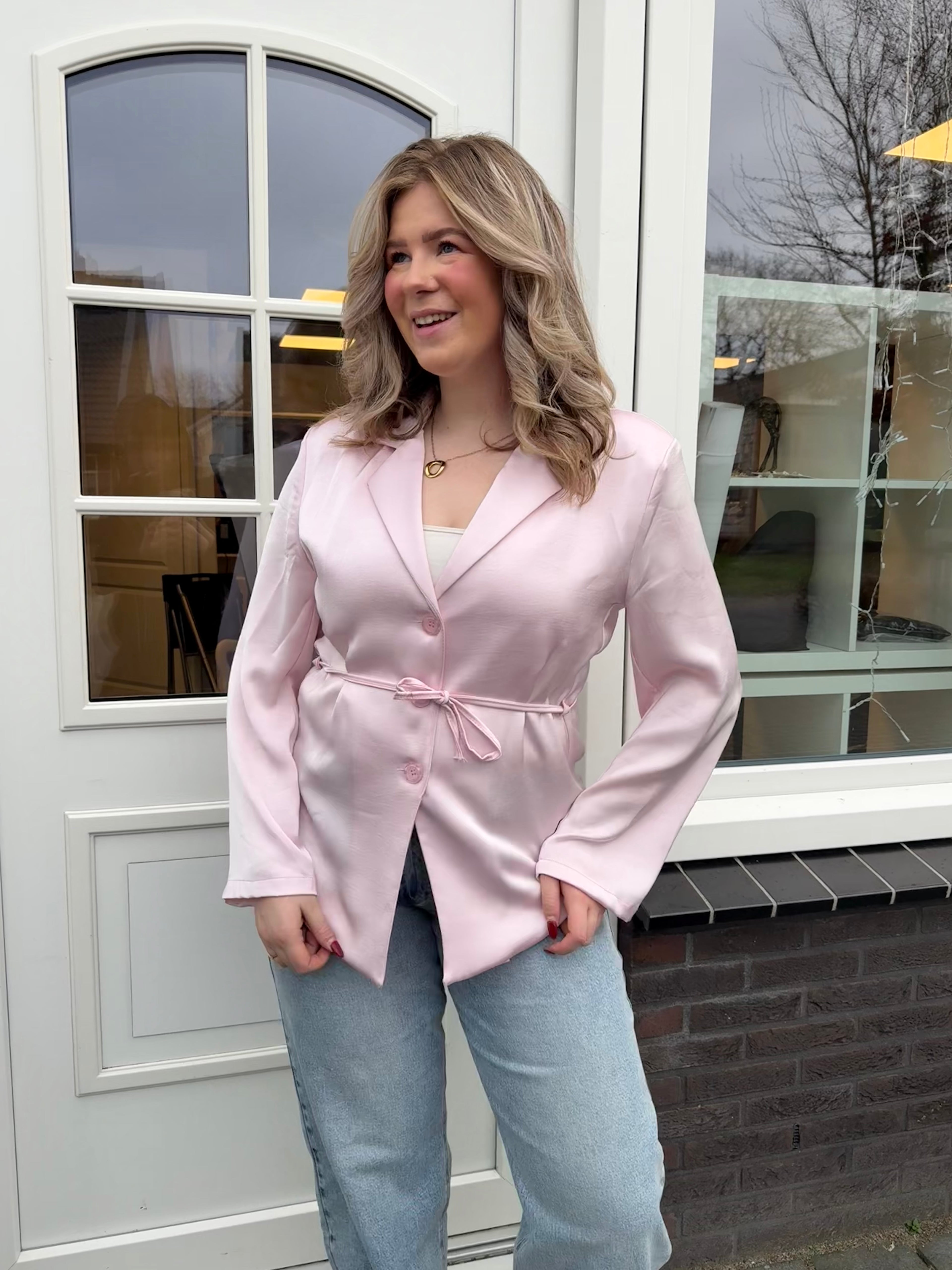 Santijnen Blouse - Roze