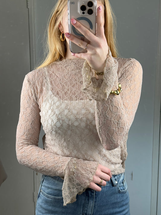 Mesh top taupe