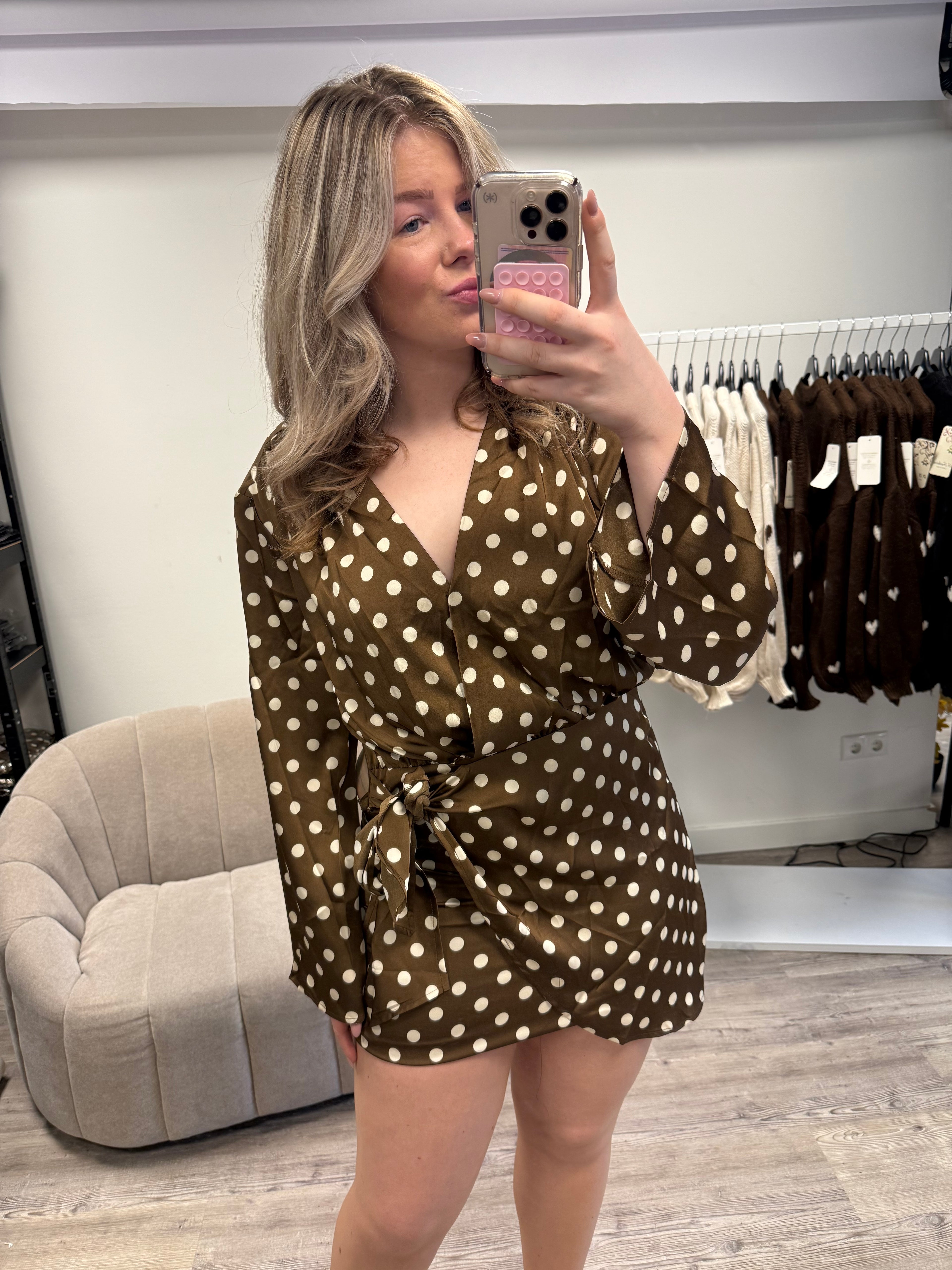 Dots Dress - Brown