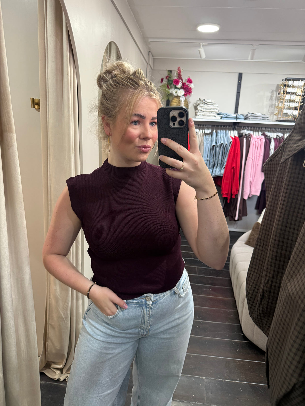 Basis top/spencer - Bordeaux