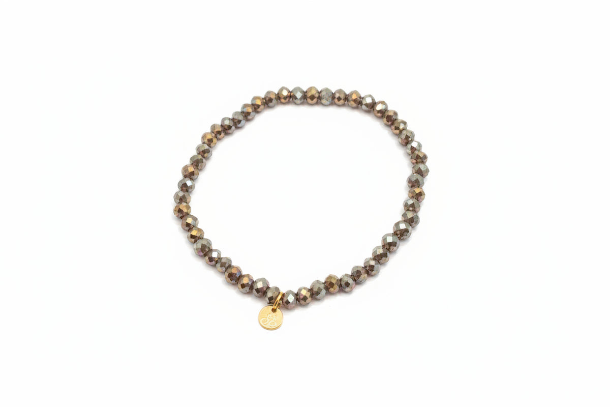 DAY & EVE -  armbandje kralen champagne 151