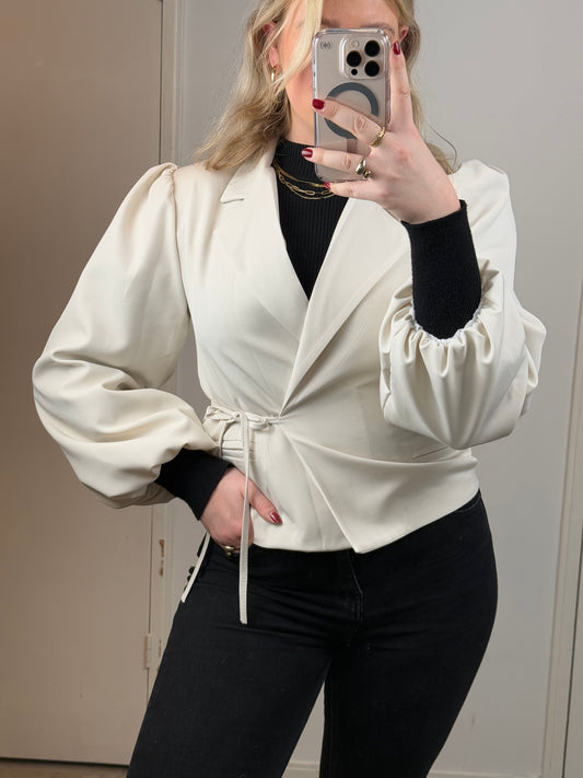 Puff blazer beige