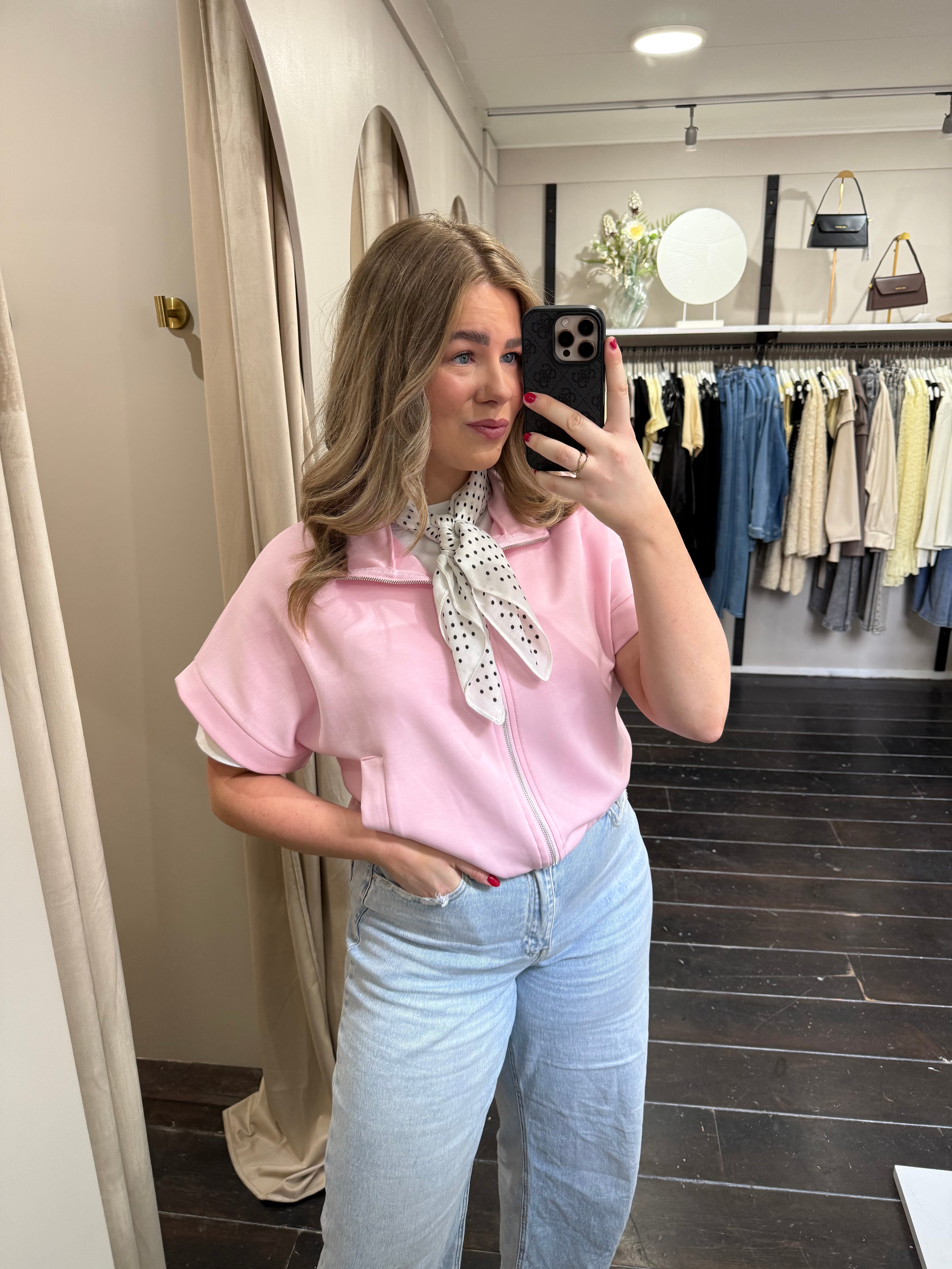 Zipper Top - Roze