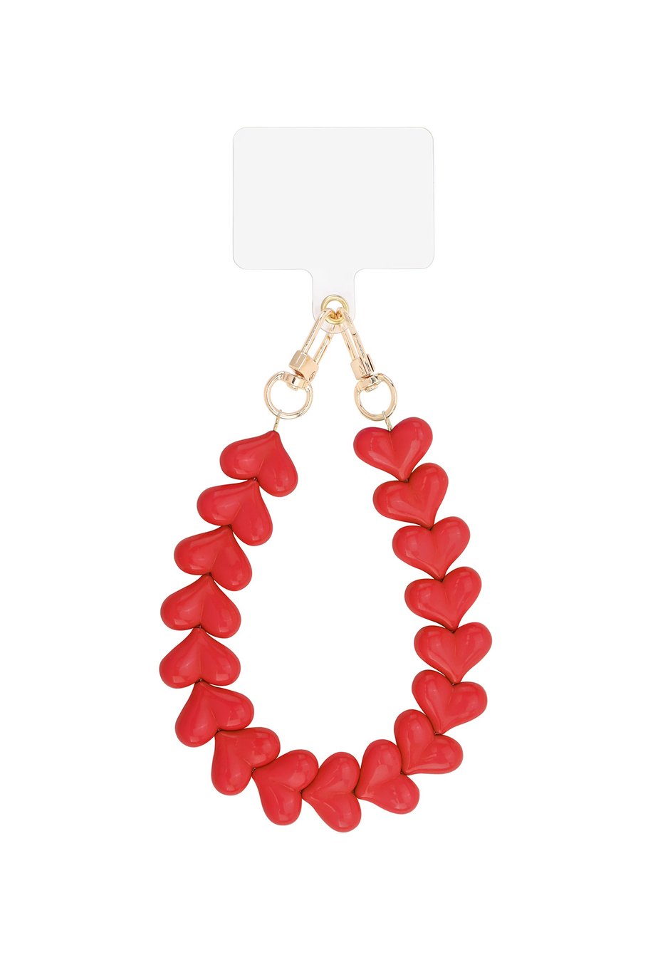 Heart phone cord red