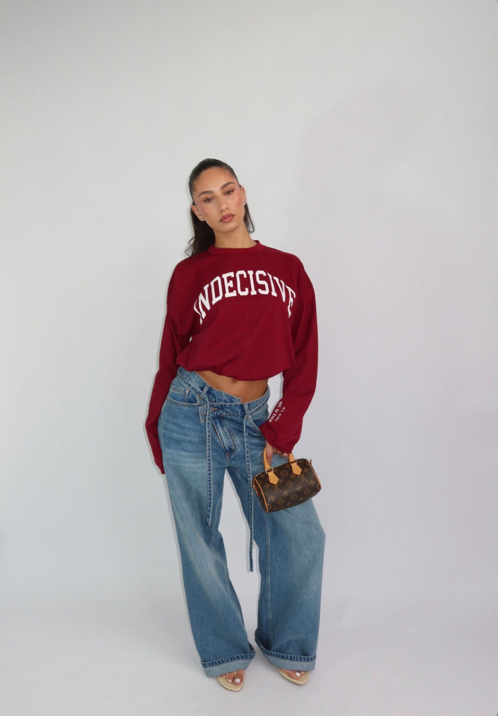 Sarvari Longsleeve ‘Indecisive’ - Burgundy Rood