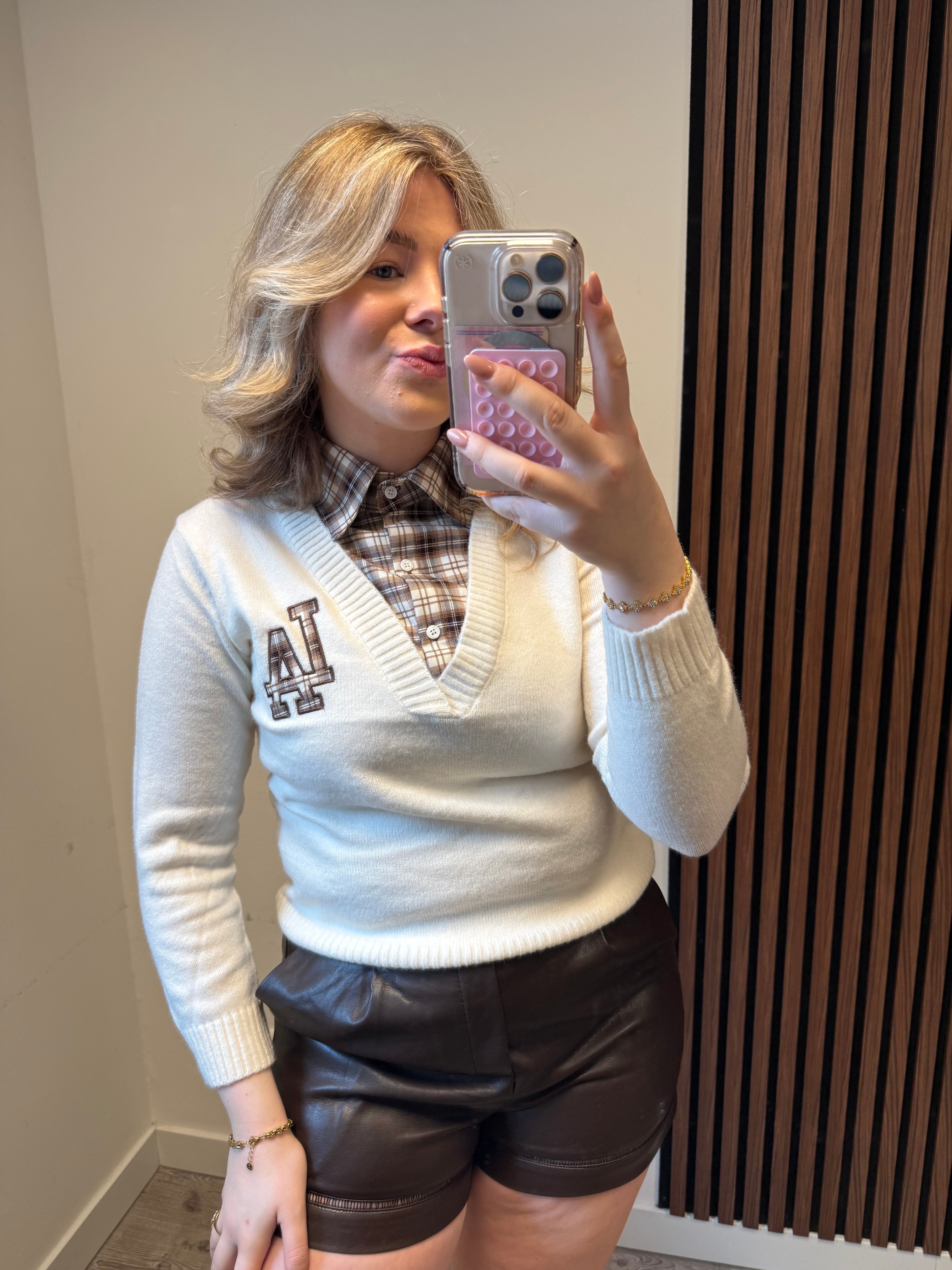 LA Knits - Crème/Brown