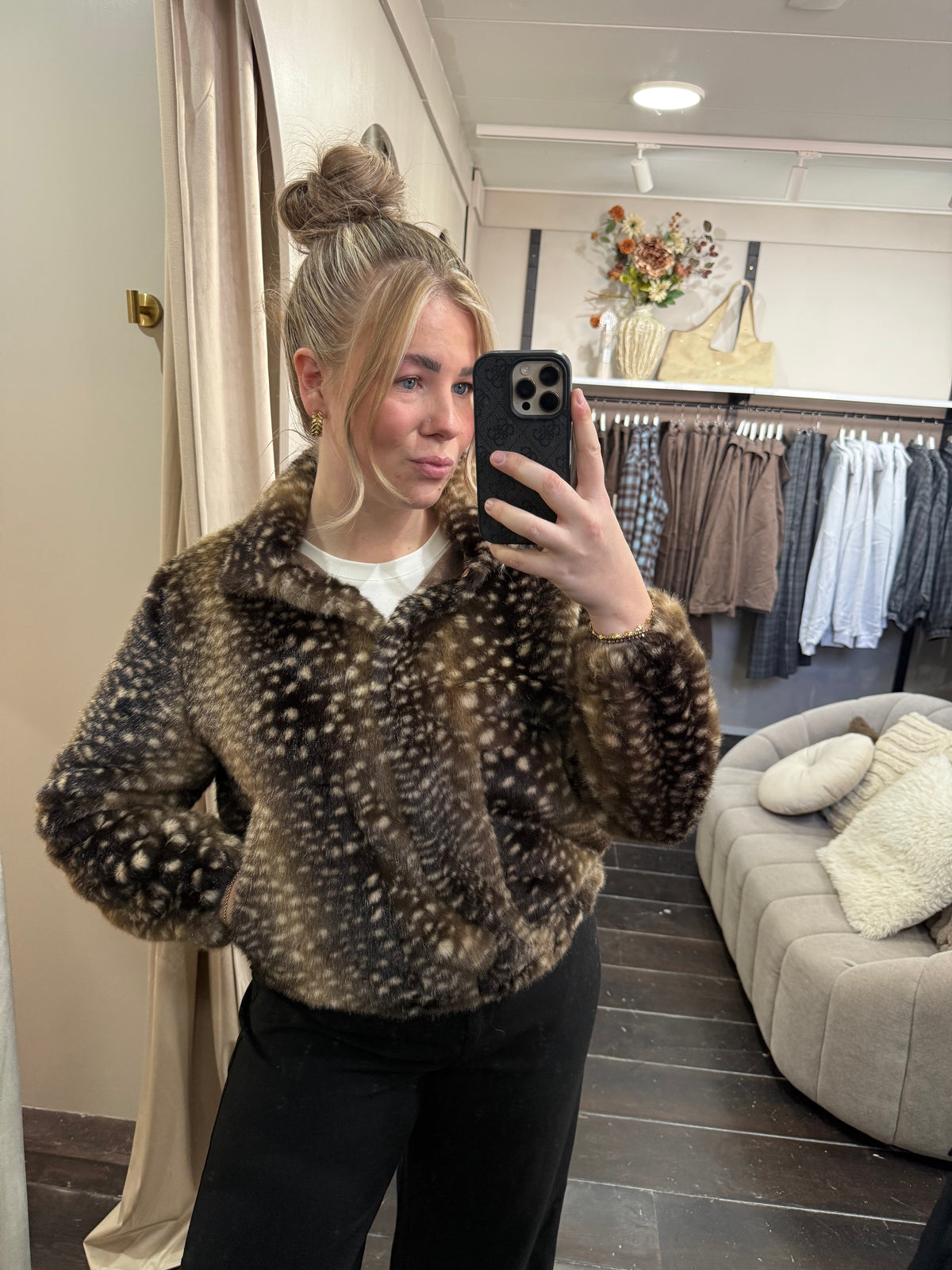 Bambi jacket - Bruin/Beige