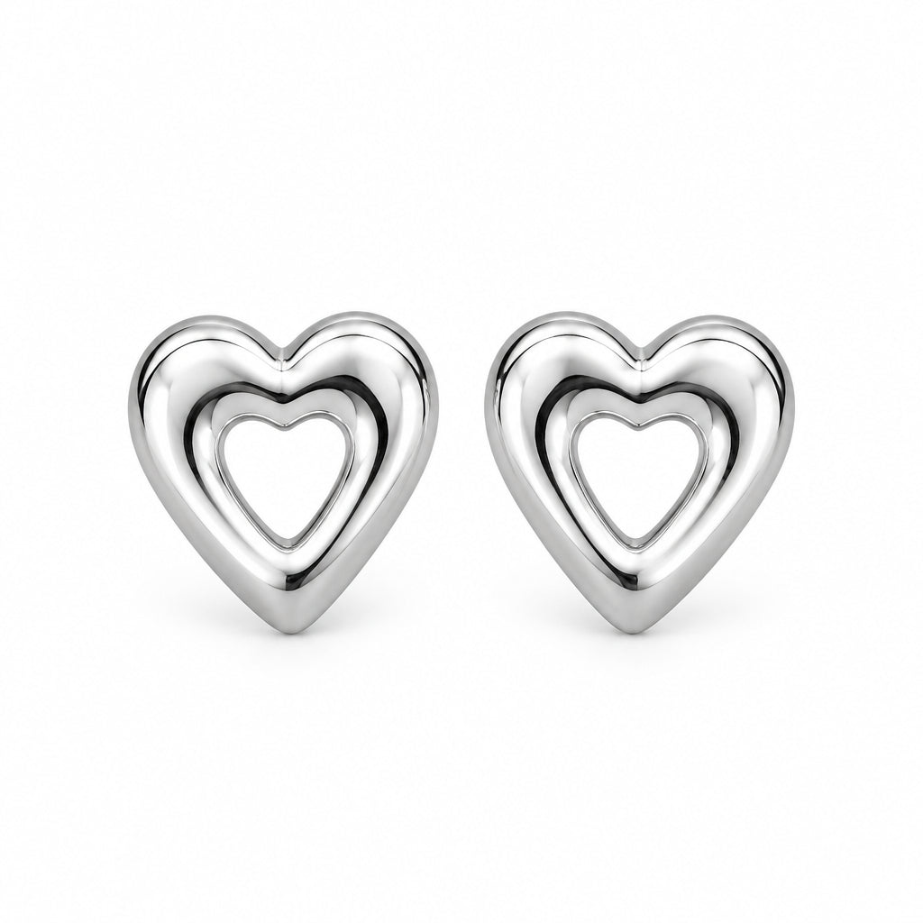 oorbel DAY & EVE  hartje zilver