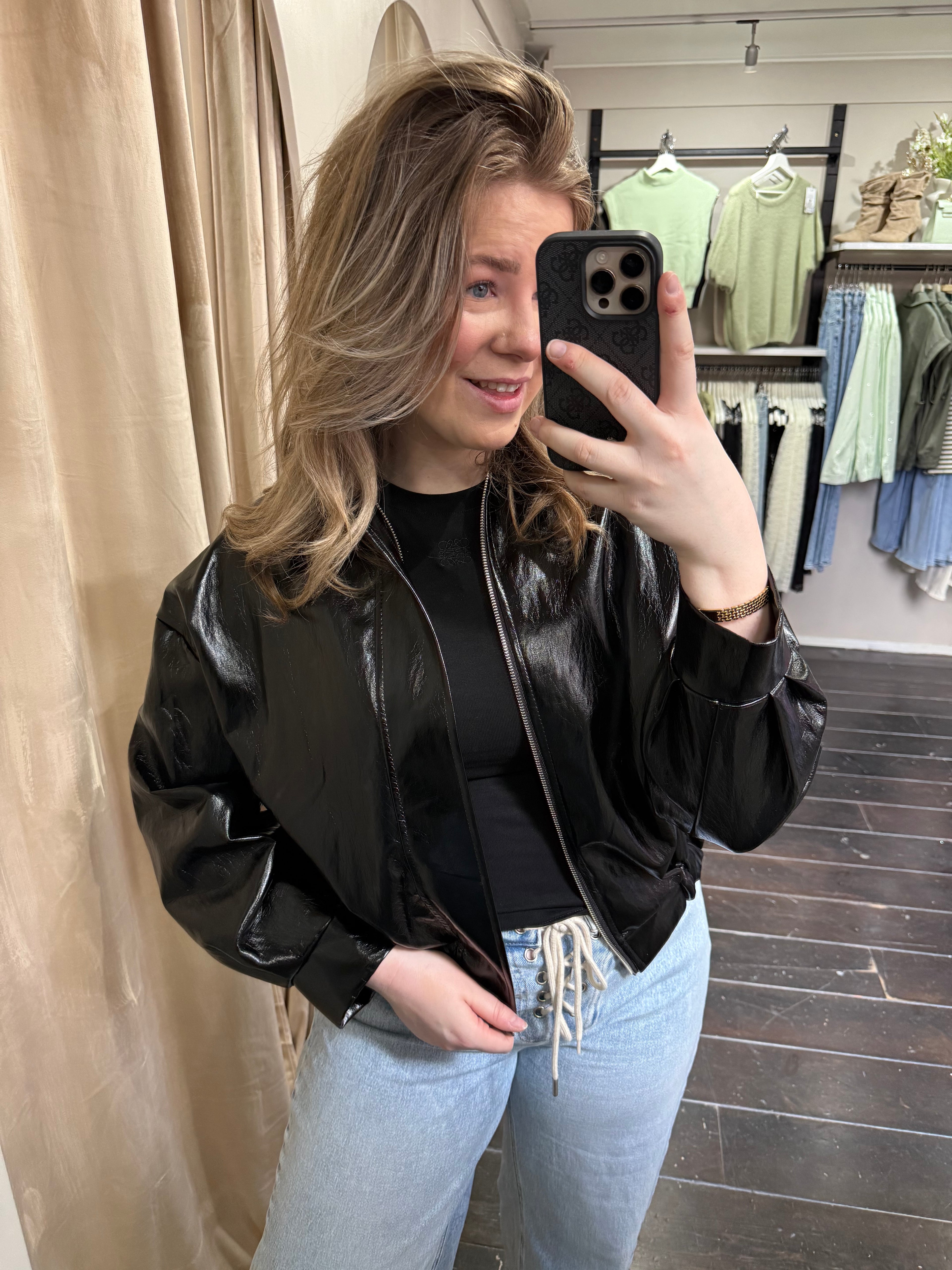 Leather Jacket - Zwart