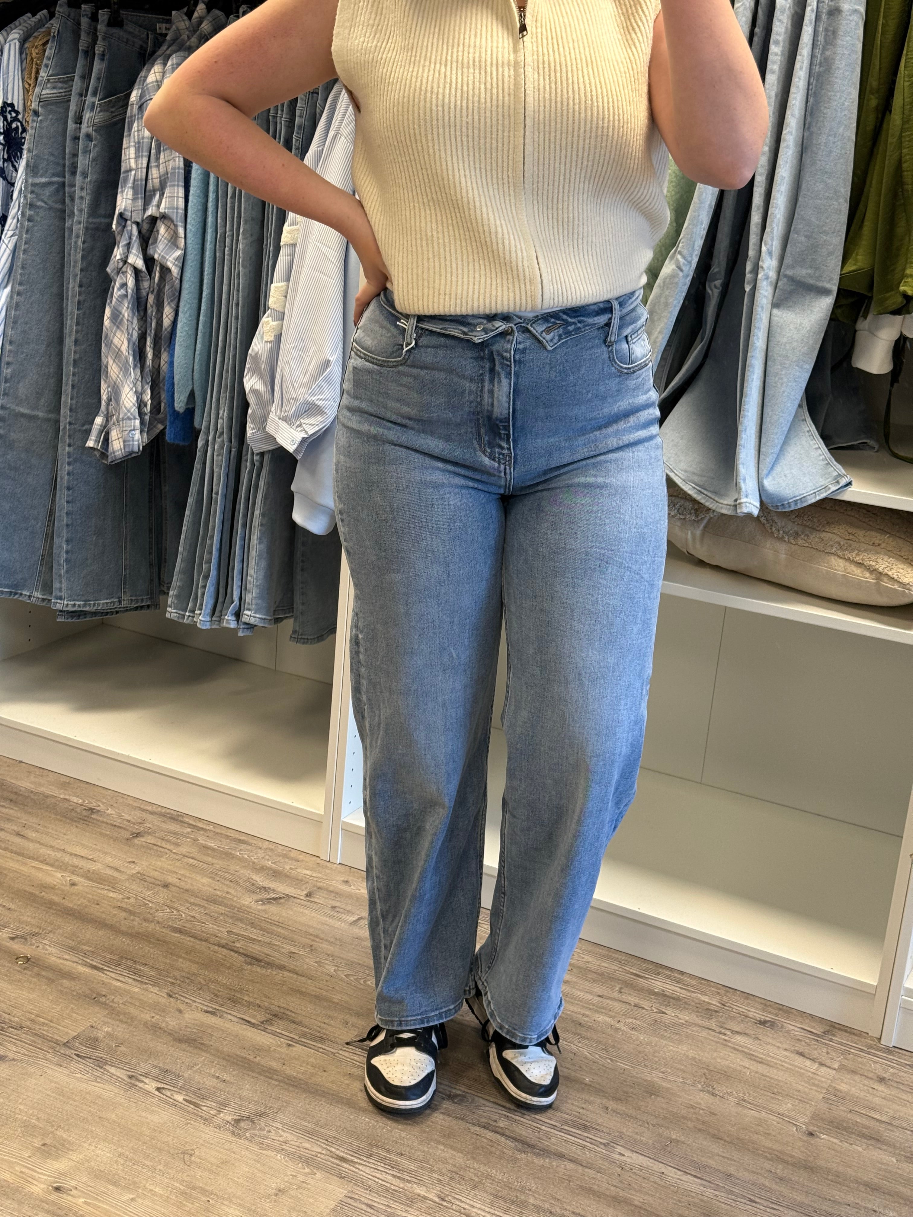 Mega stretch Jeans - Omgeslagen