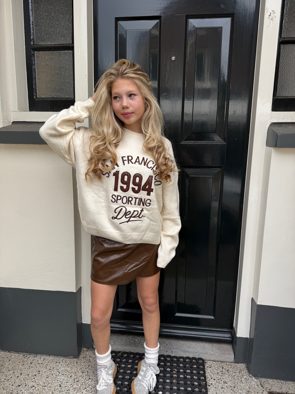 Sweater San fransico - Off white/Bruin