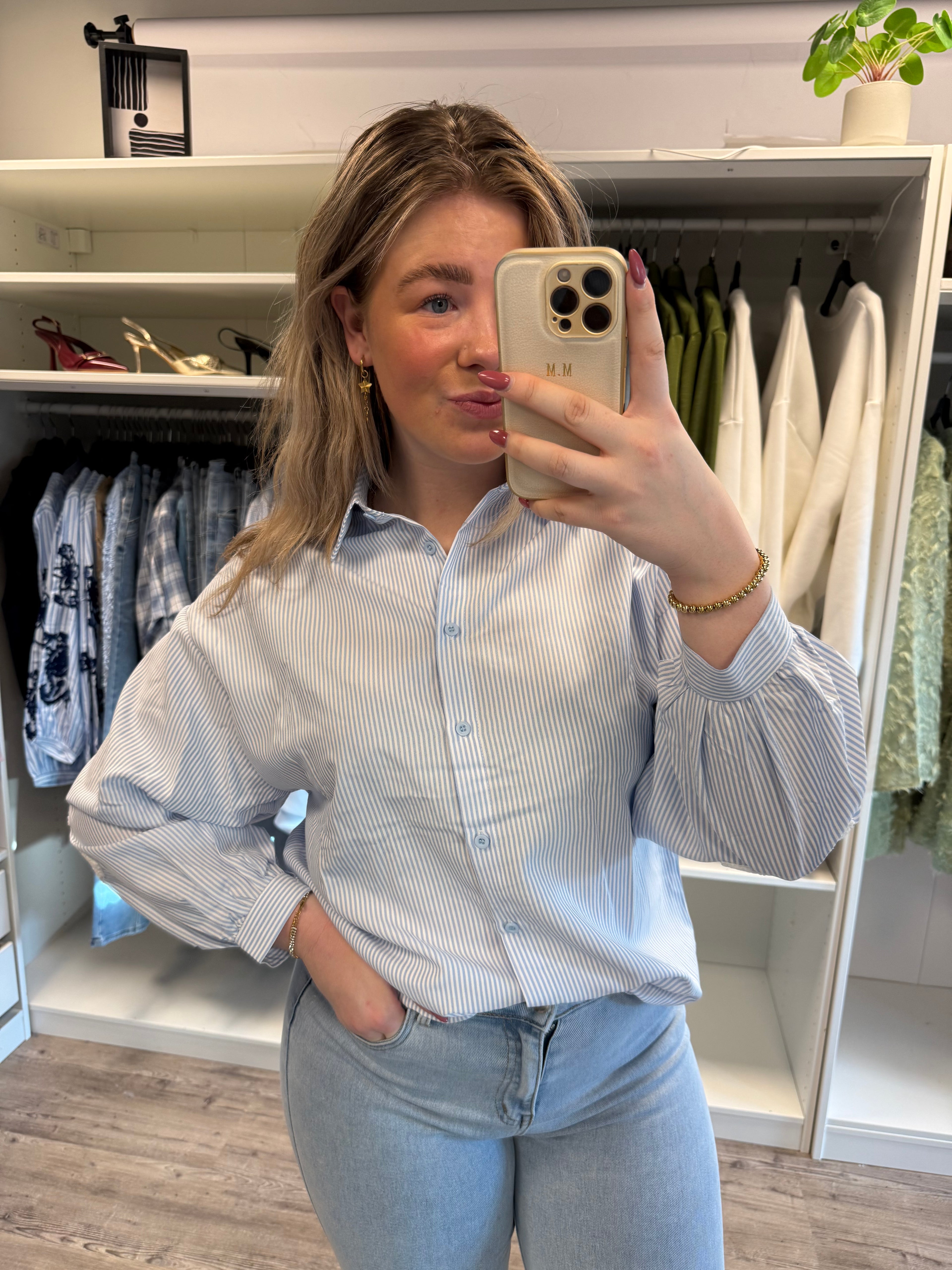 New York Blouse - Blauw