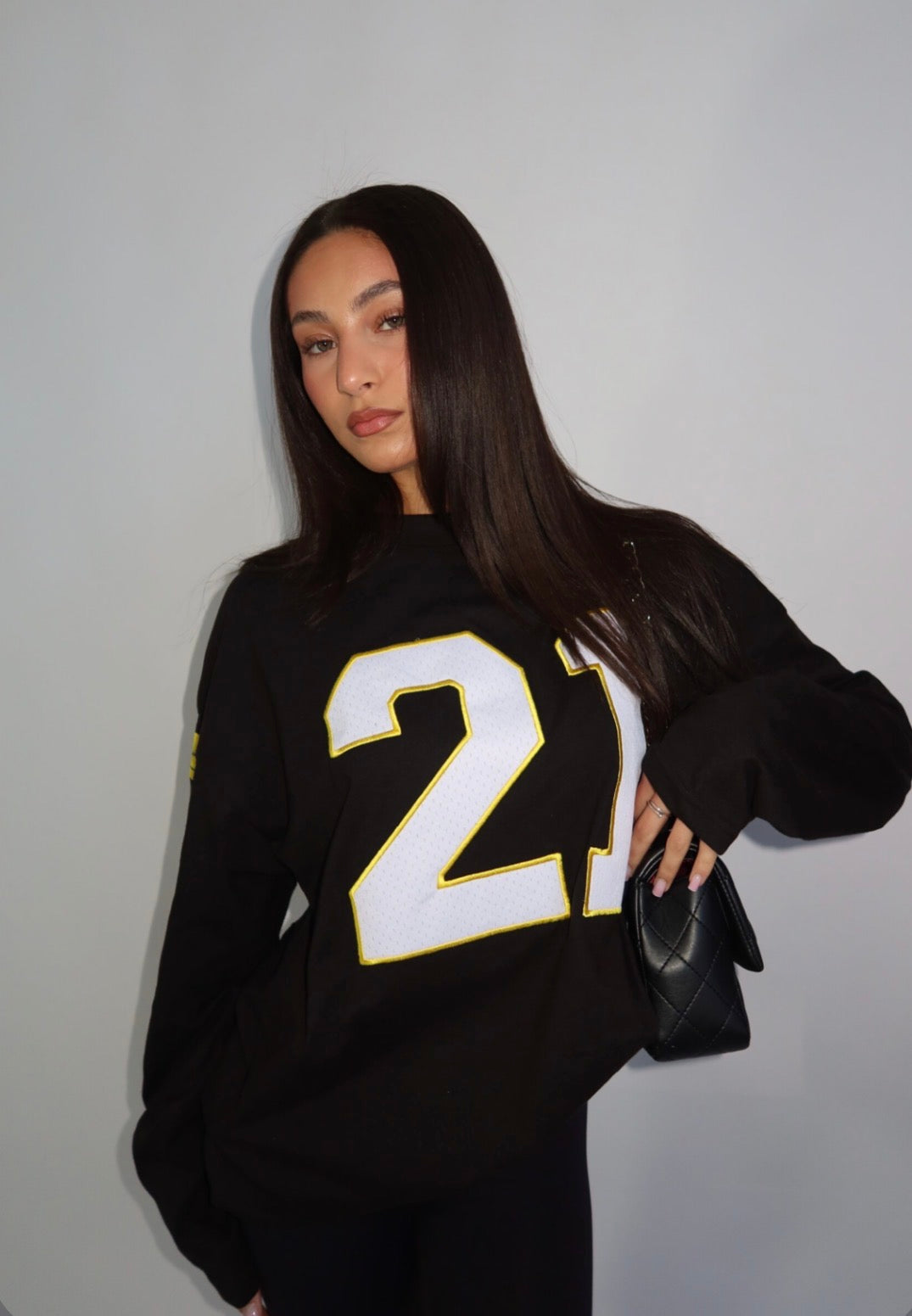 Priority 21 Jersey Longsleeve - Gele Details/Zwart