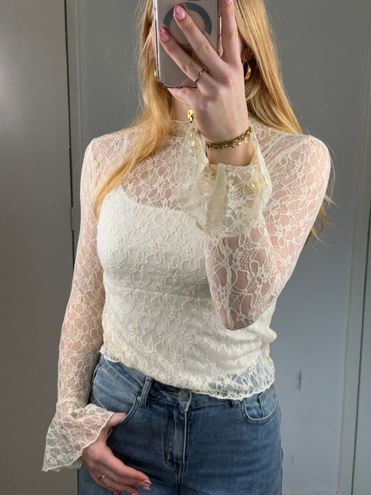 Mesh top beige