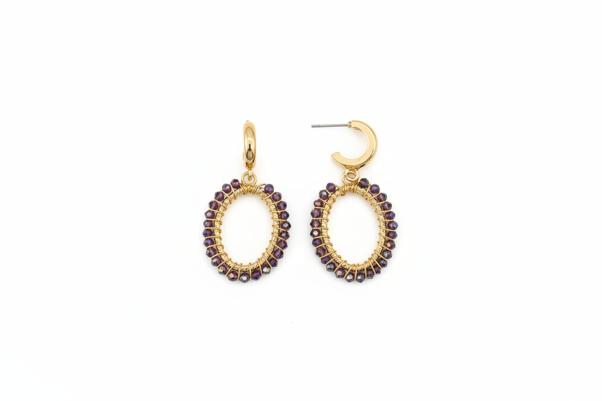 DAY & EVE - Oorbellen hoops paars