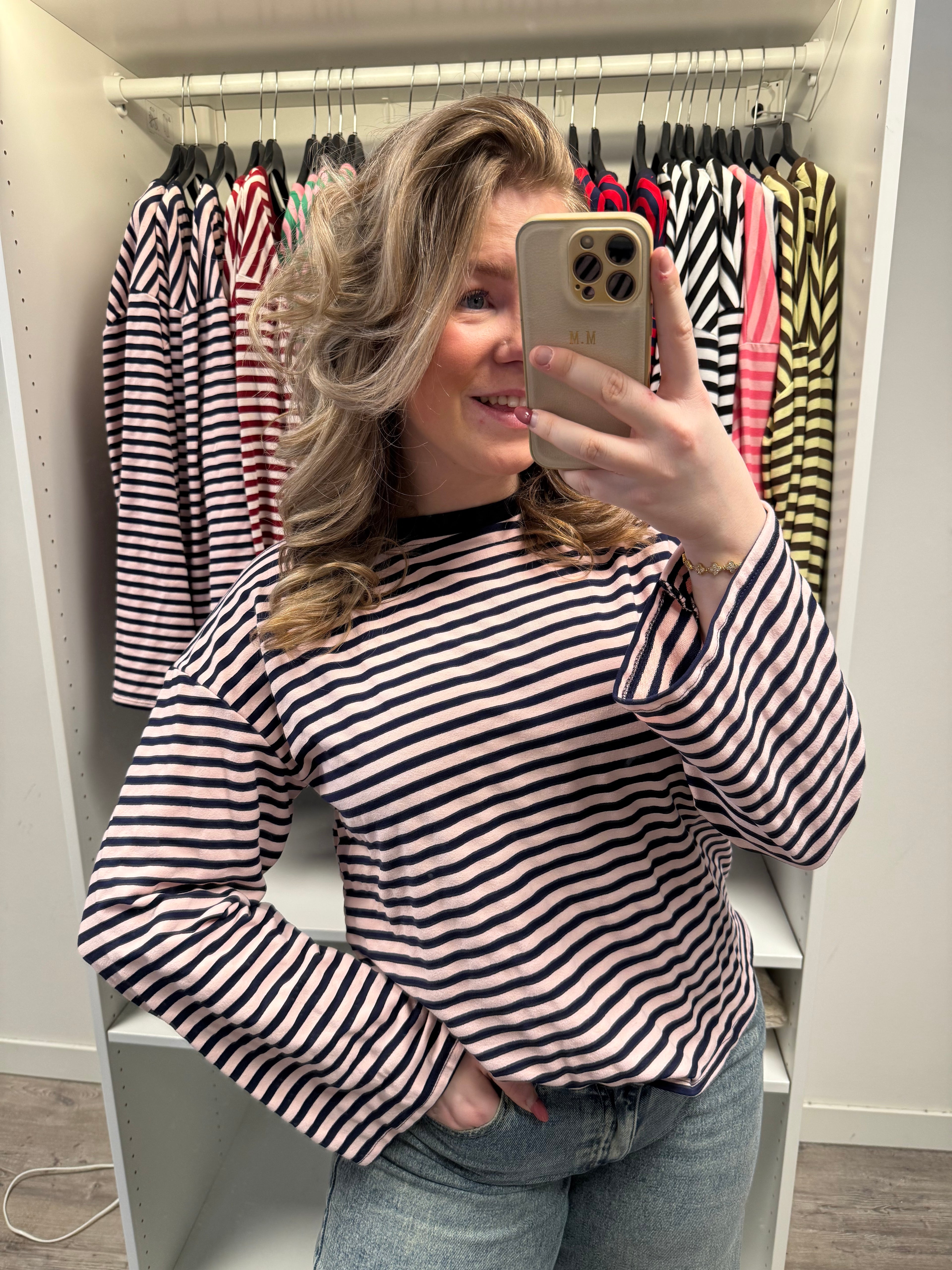 Longsleeve - Navy/Roze