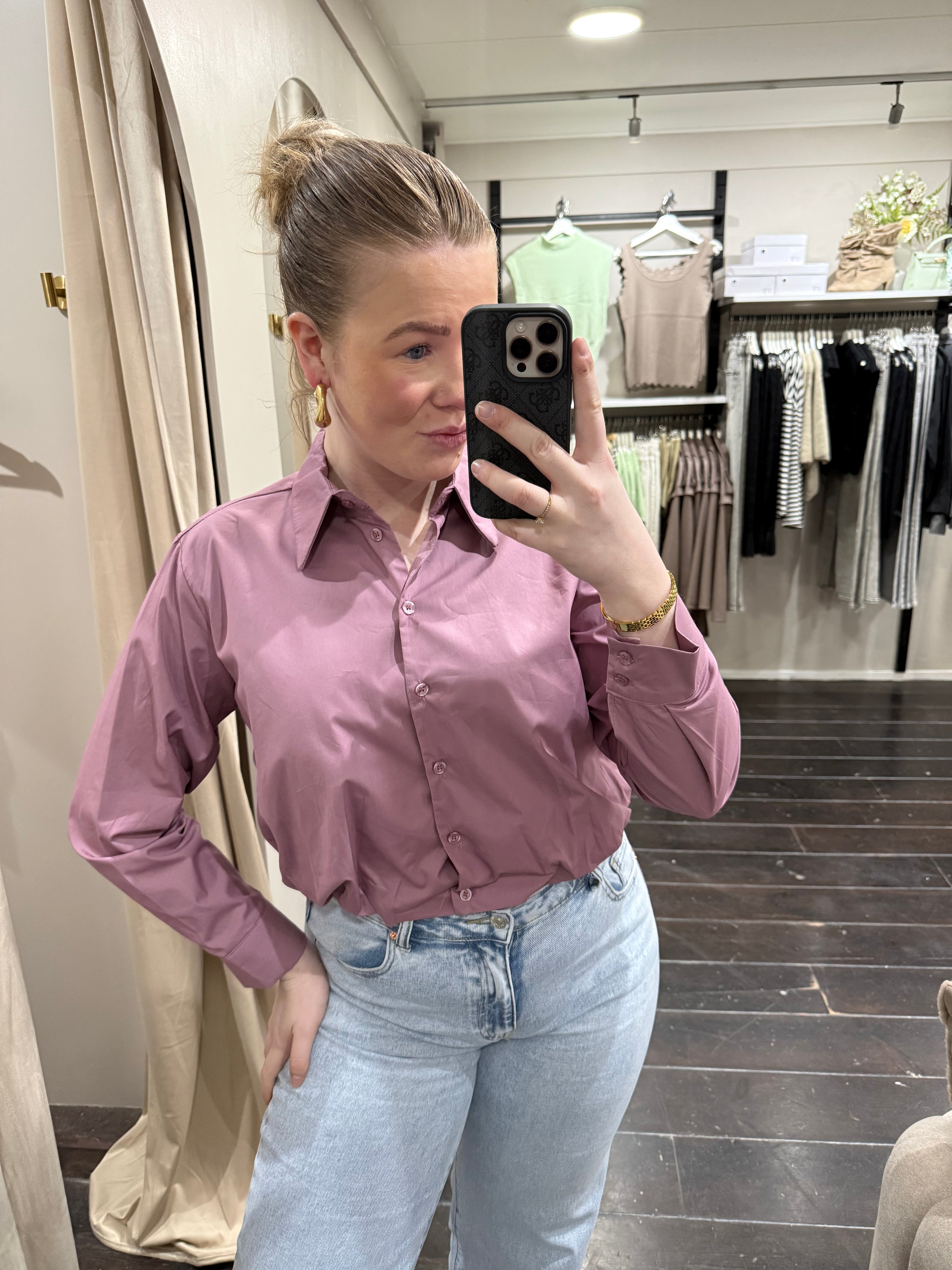 Cropped Blouse - Paars