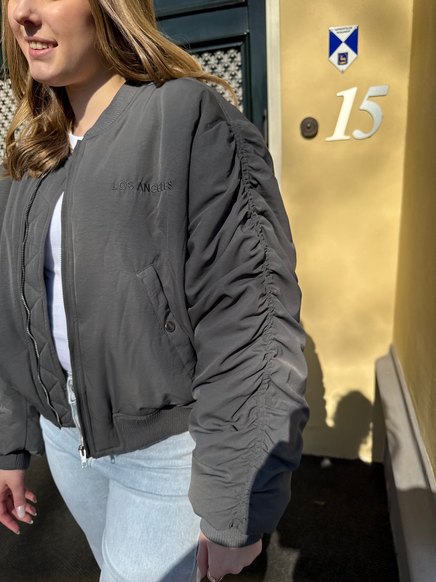 Zina bomber jacket grijs