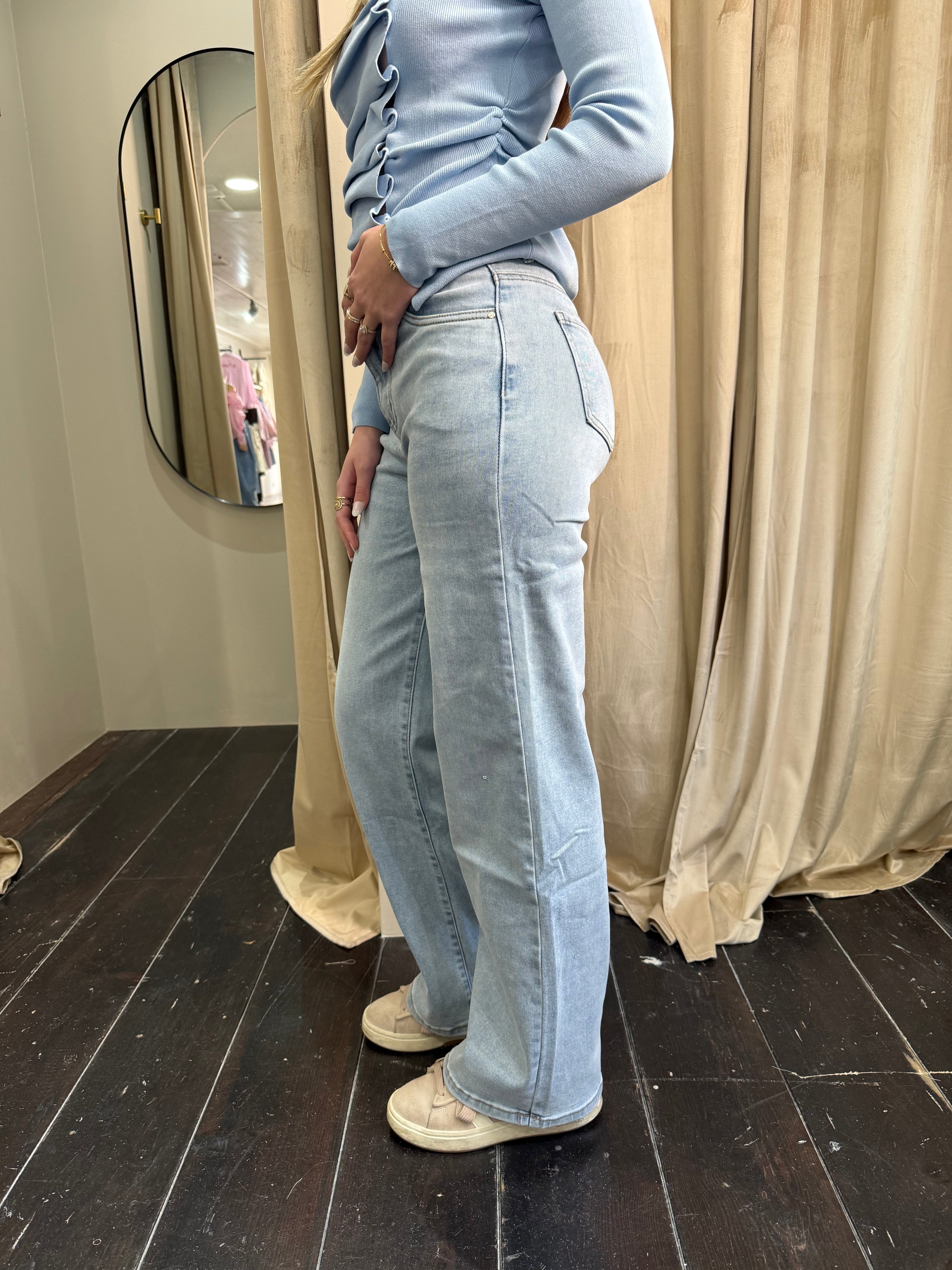 Goodies - Wide leg lichtblauw MEGA STRETCH