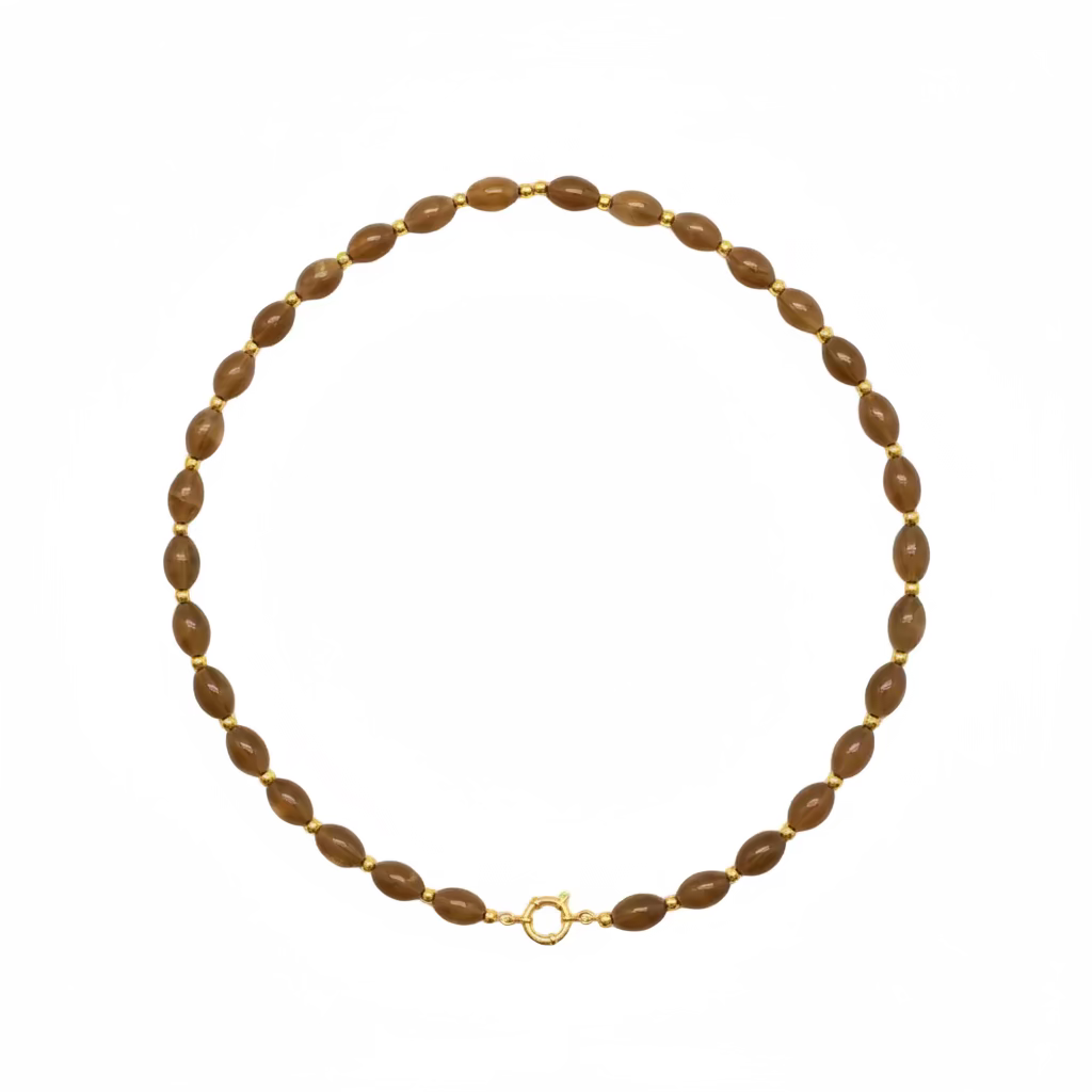 DAY & EVE - Kralen ketting bruin