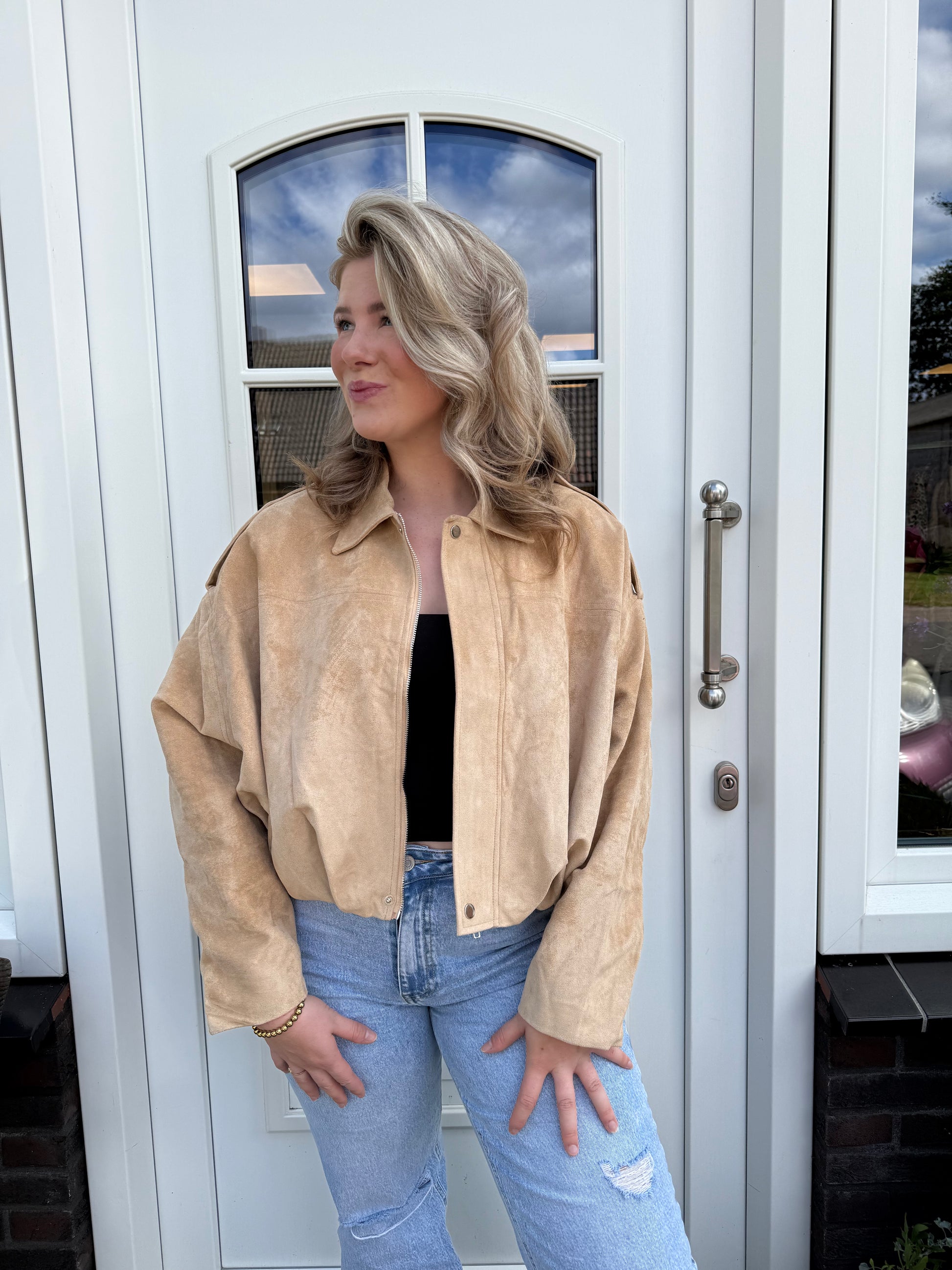 Suede jacket - Beige