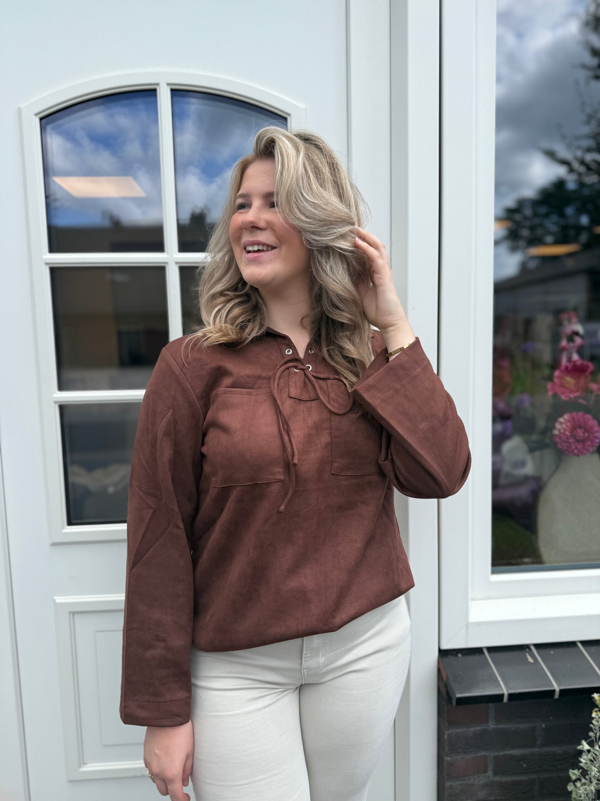 Paulien Blouse - Donkerbruin