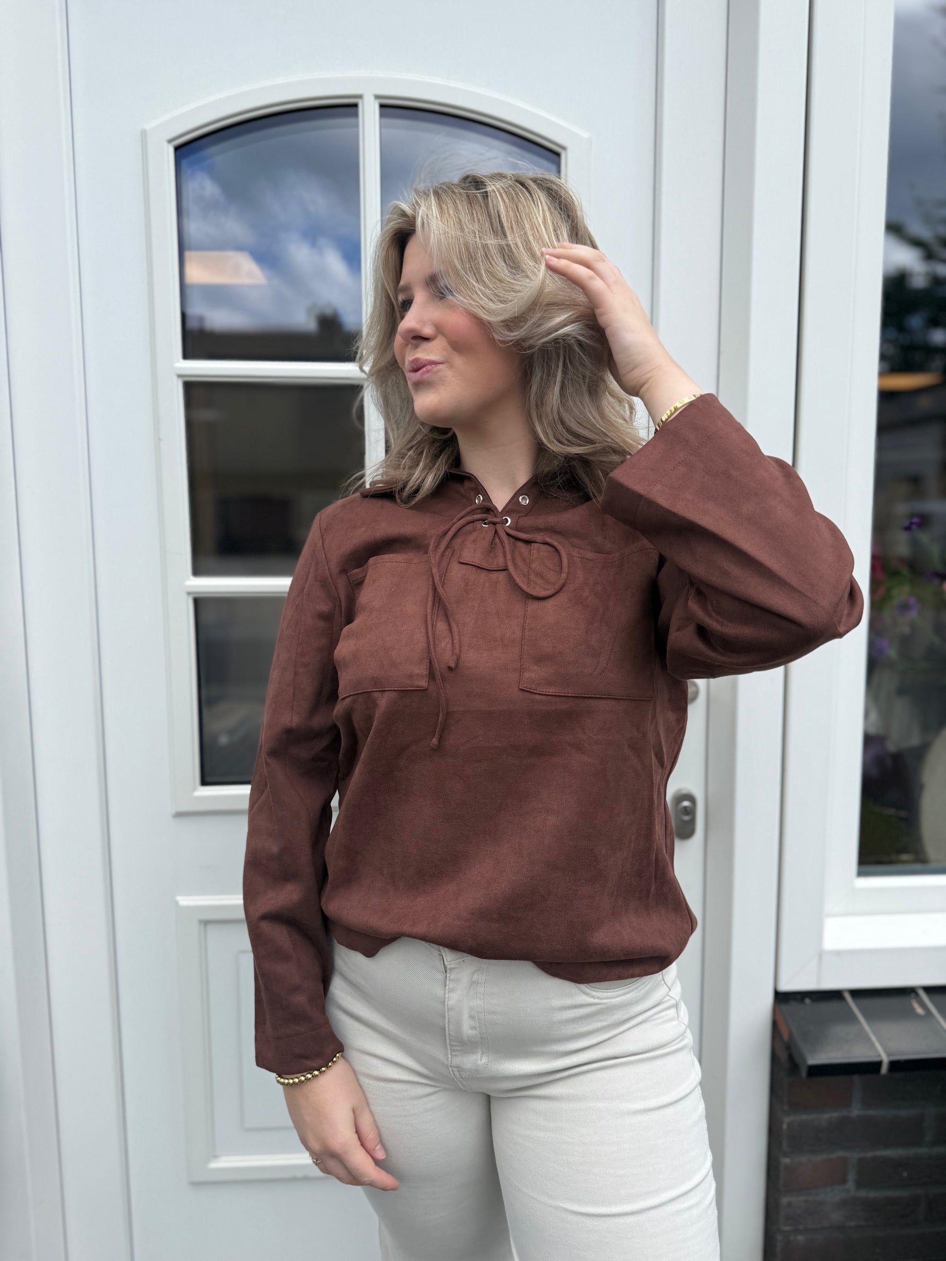 Paulien Blouse - Donkerbruin