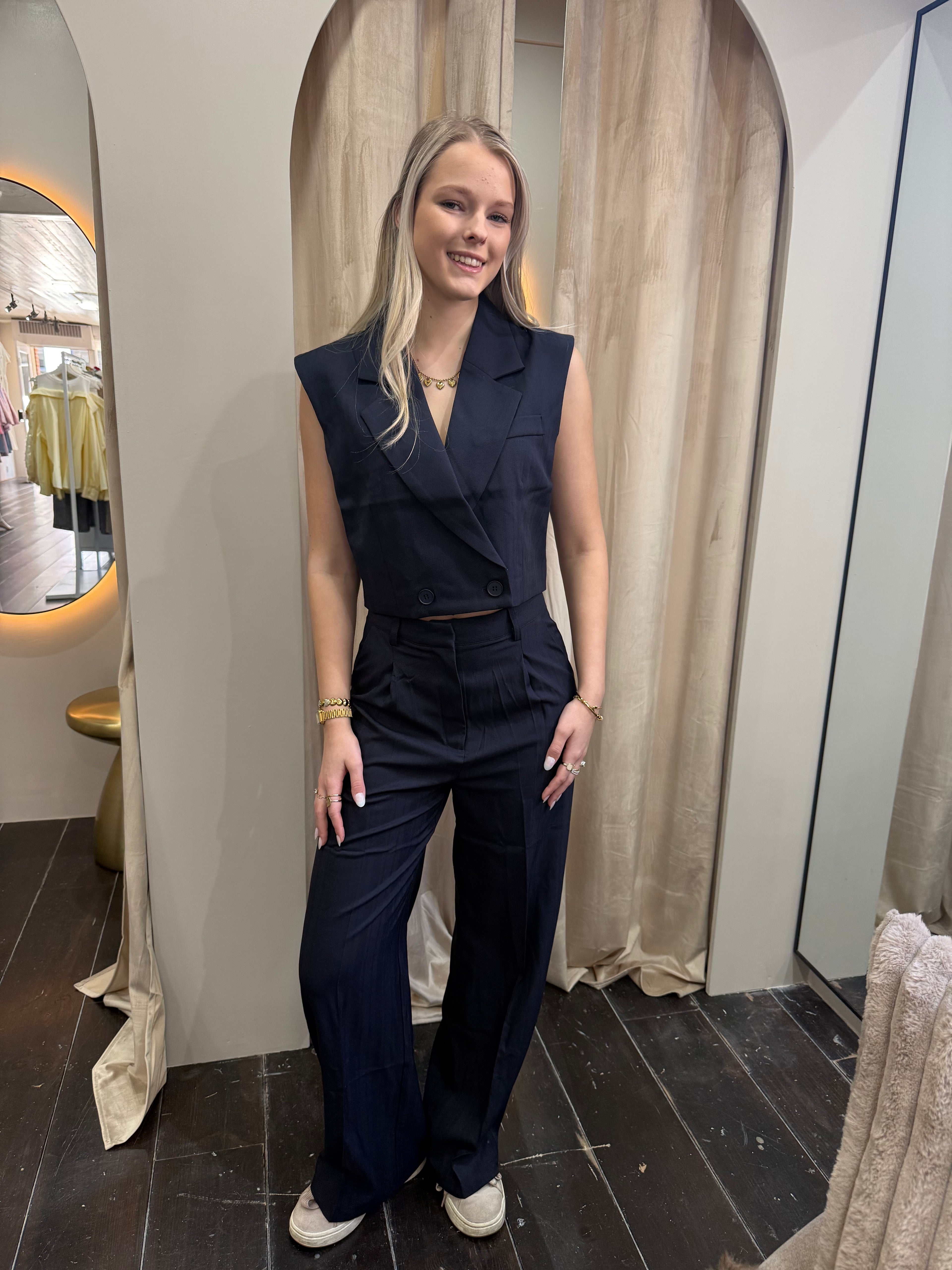 Pantalon - Donker blauw