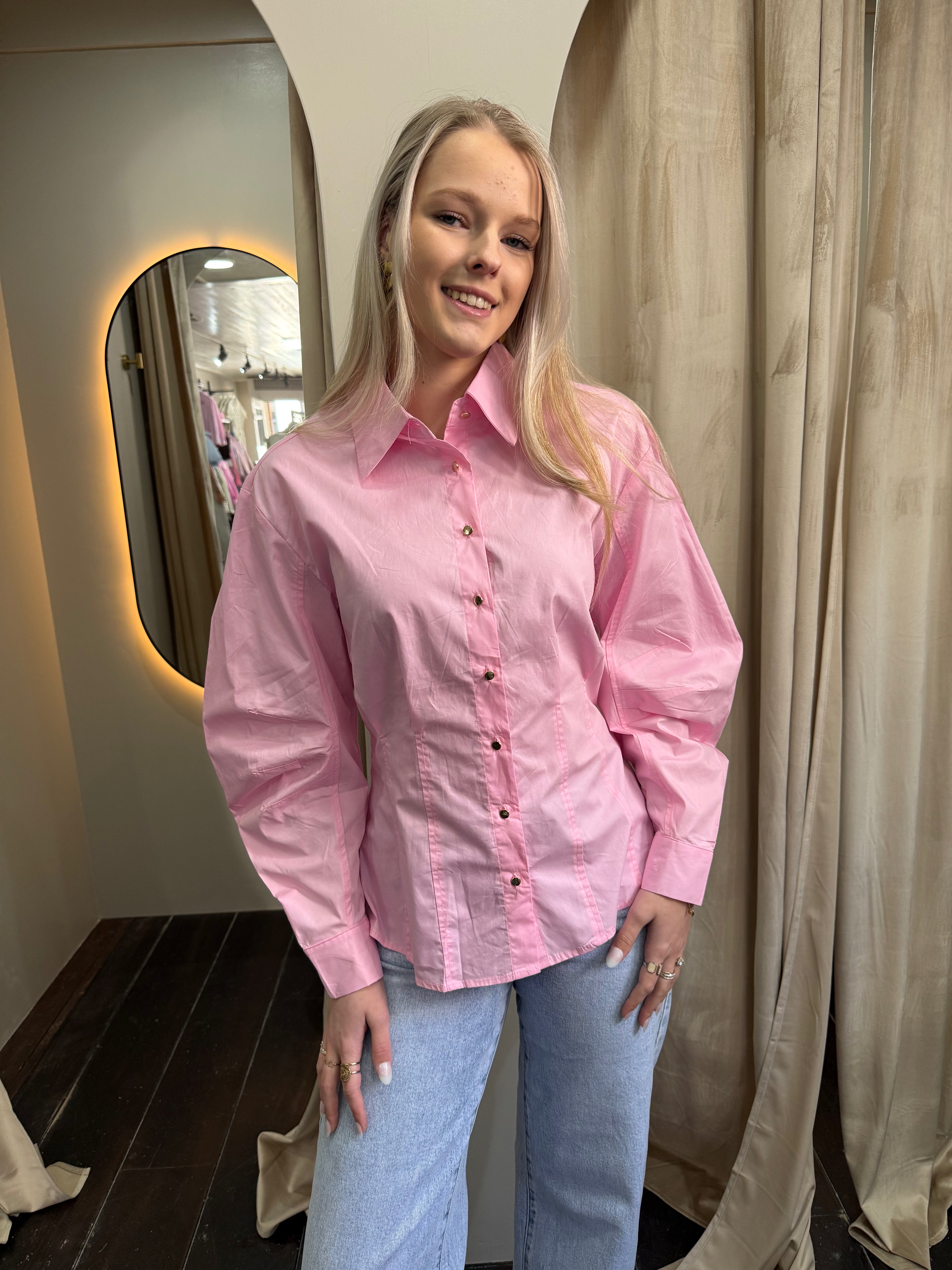 Getailleerde Blouse - Roze
