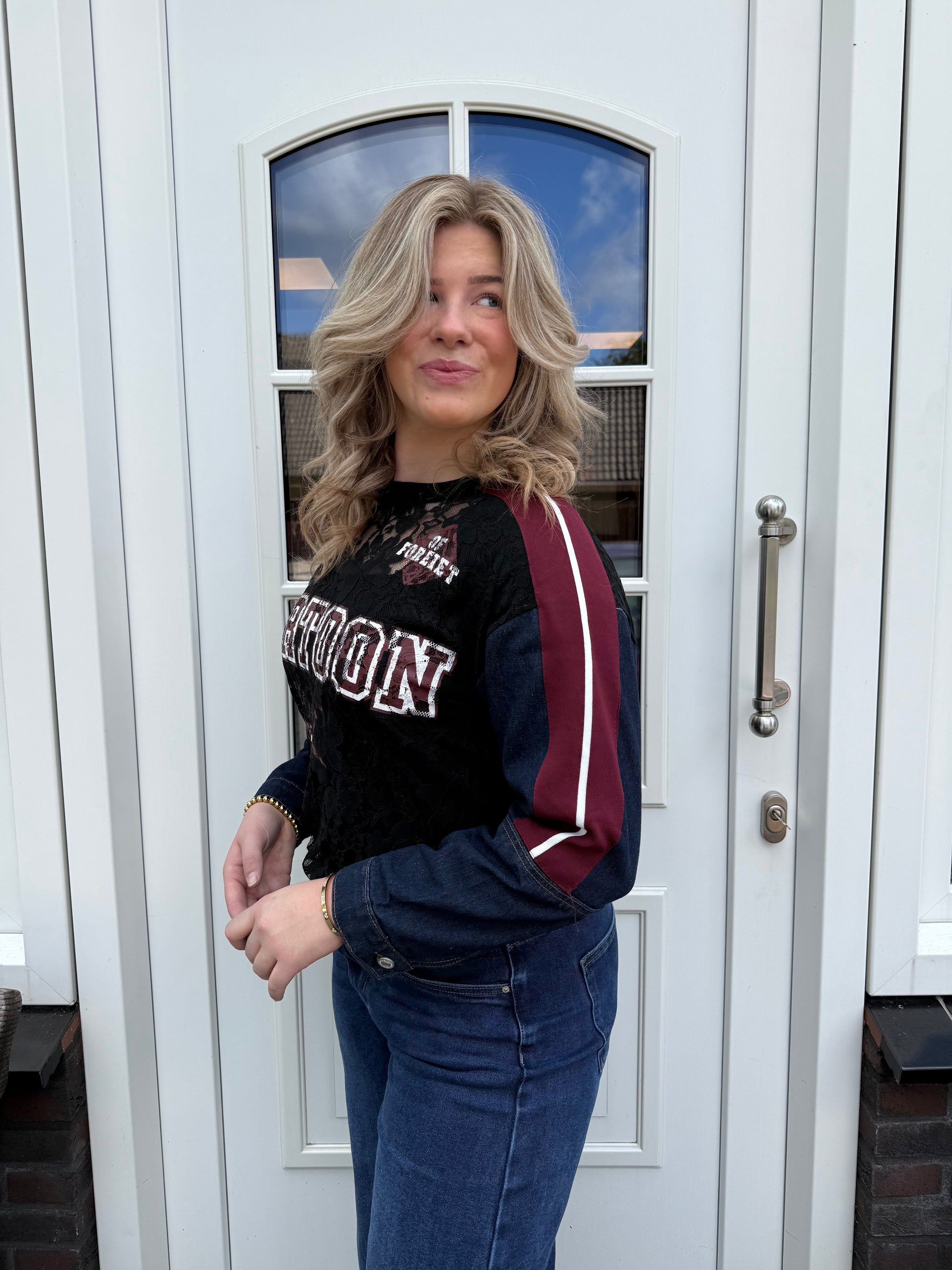 Baseball top - Zwart