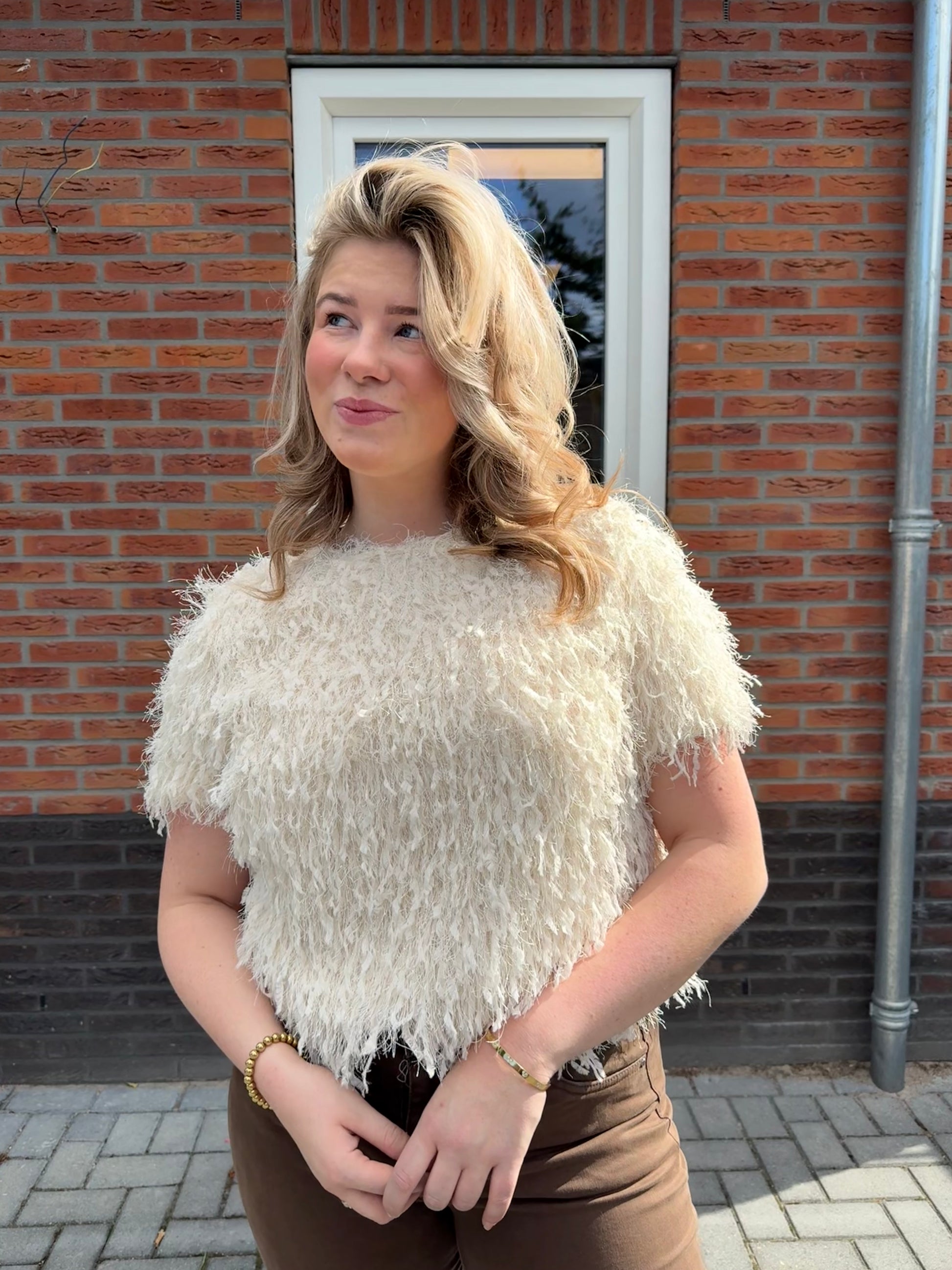 Fluffy Top - Beige