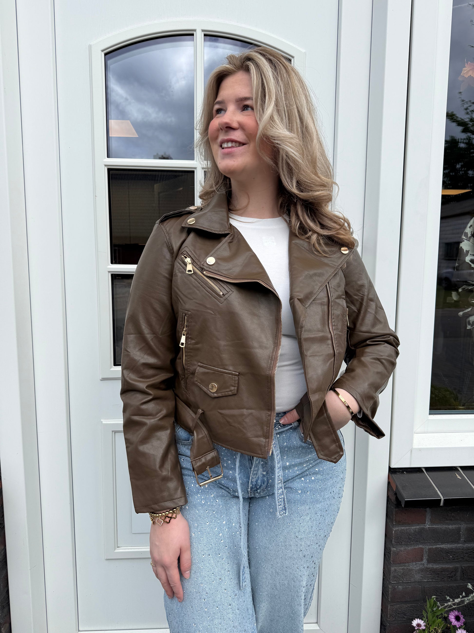 Leather Jacket - Bruin