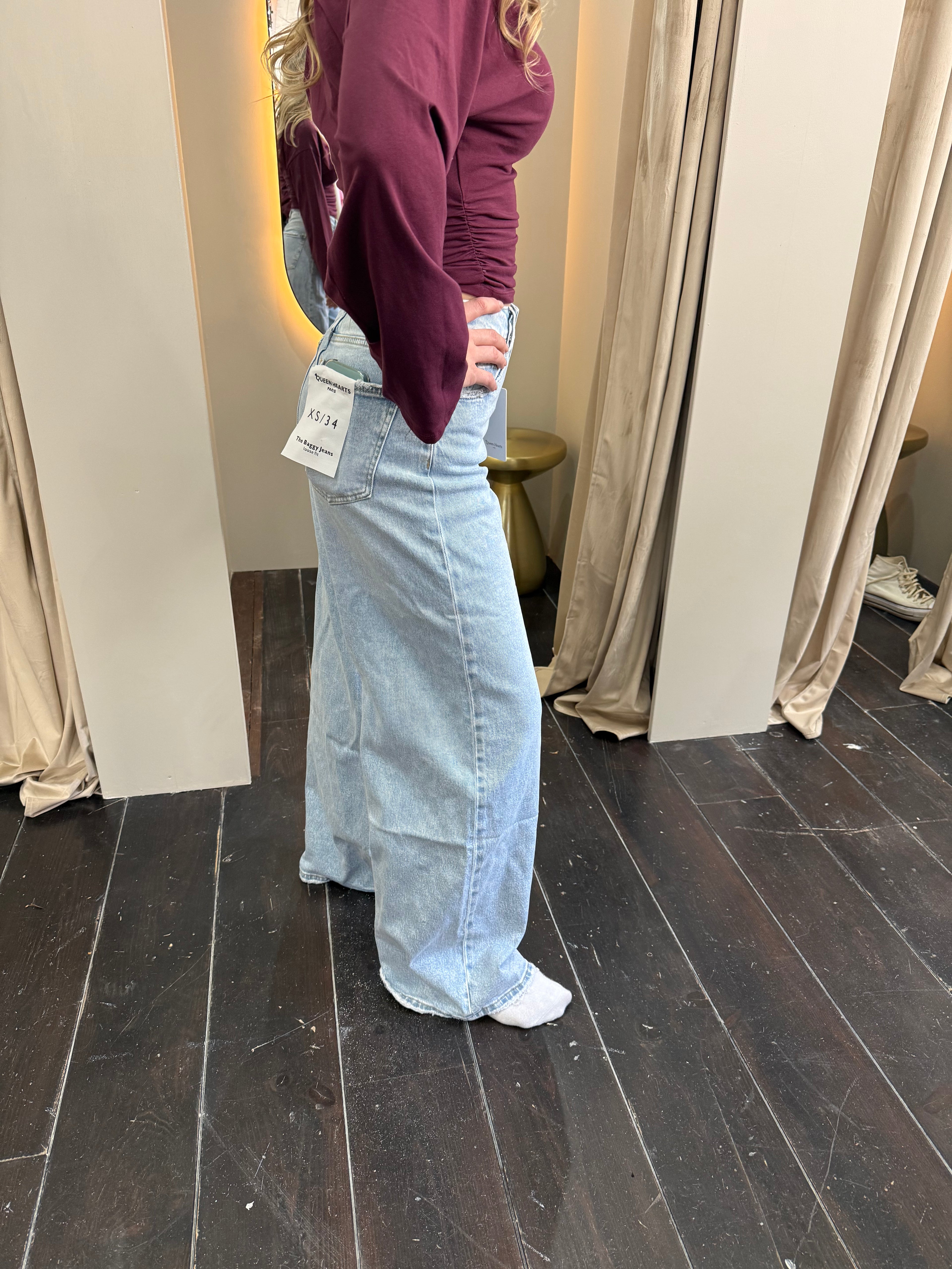 QUEEN HEARTS - Baggy Wide leg high waist