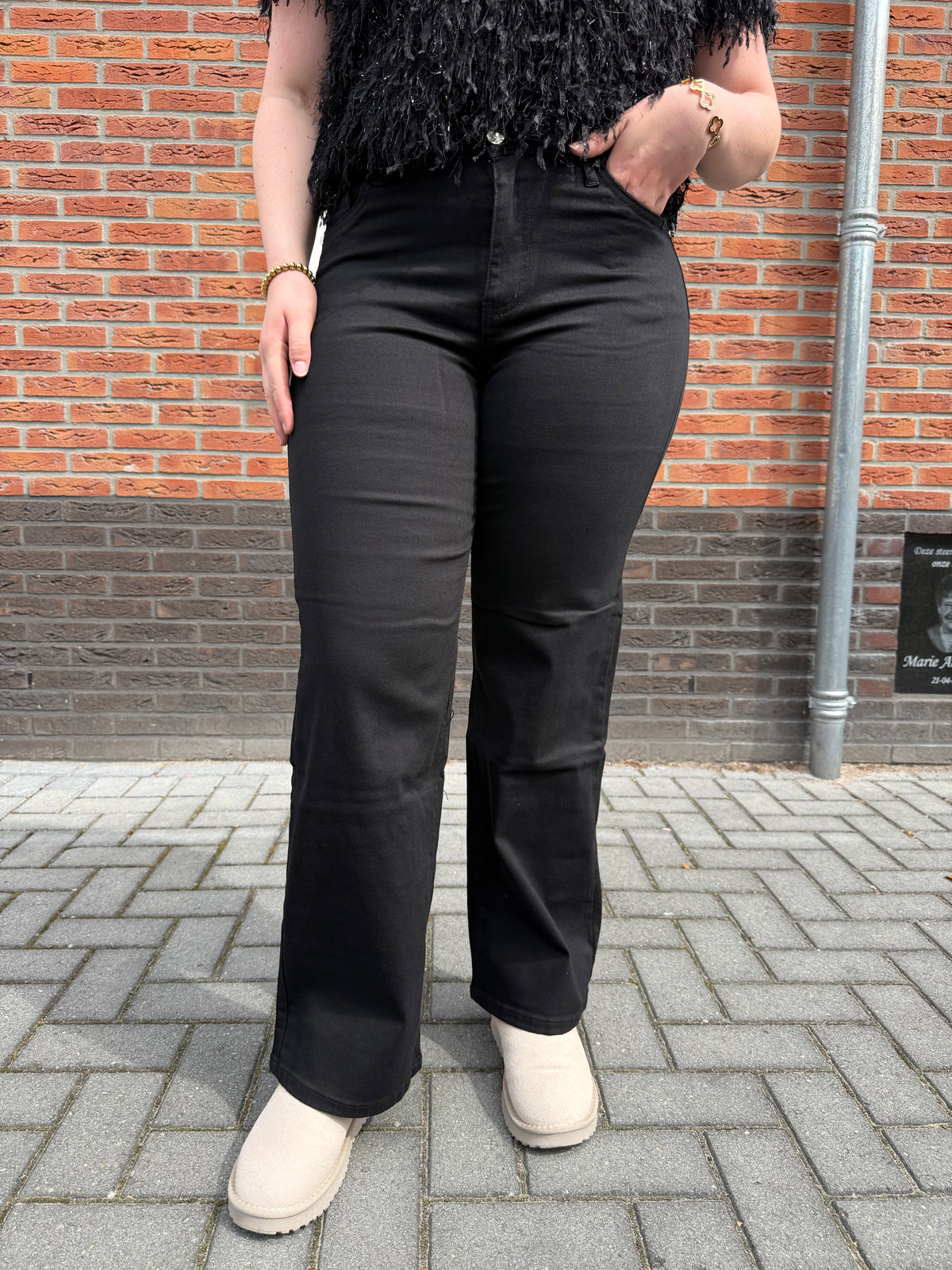 GOODIES wide leg - Zwart