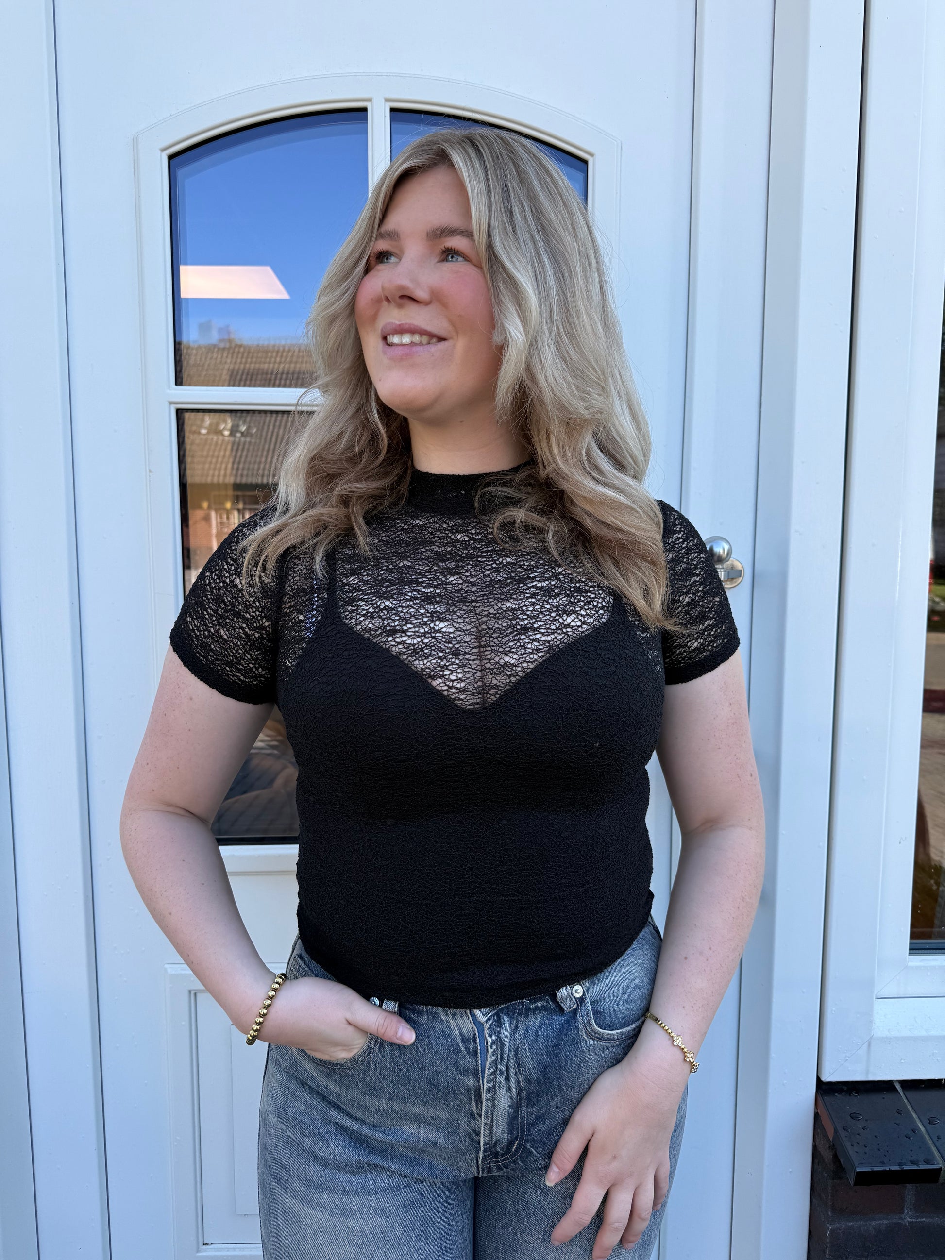Zena Lace Top - Zwart