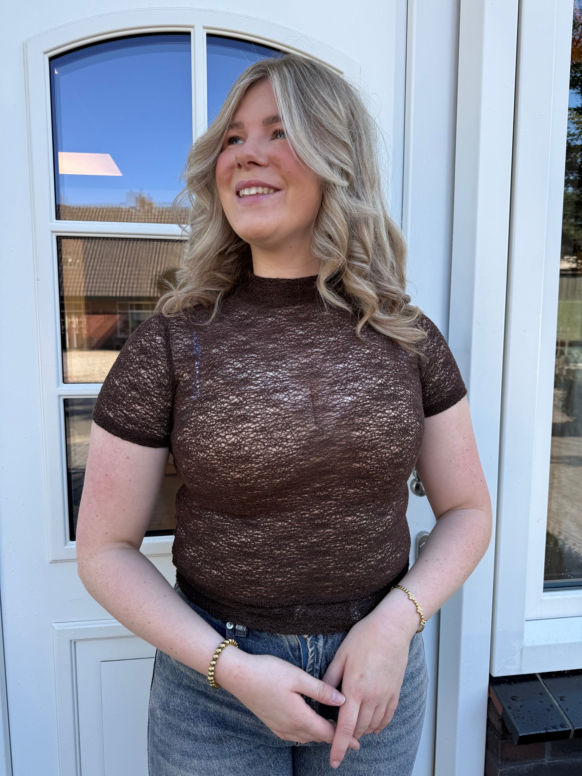 Zena Lace Top - Bruin