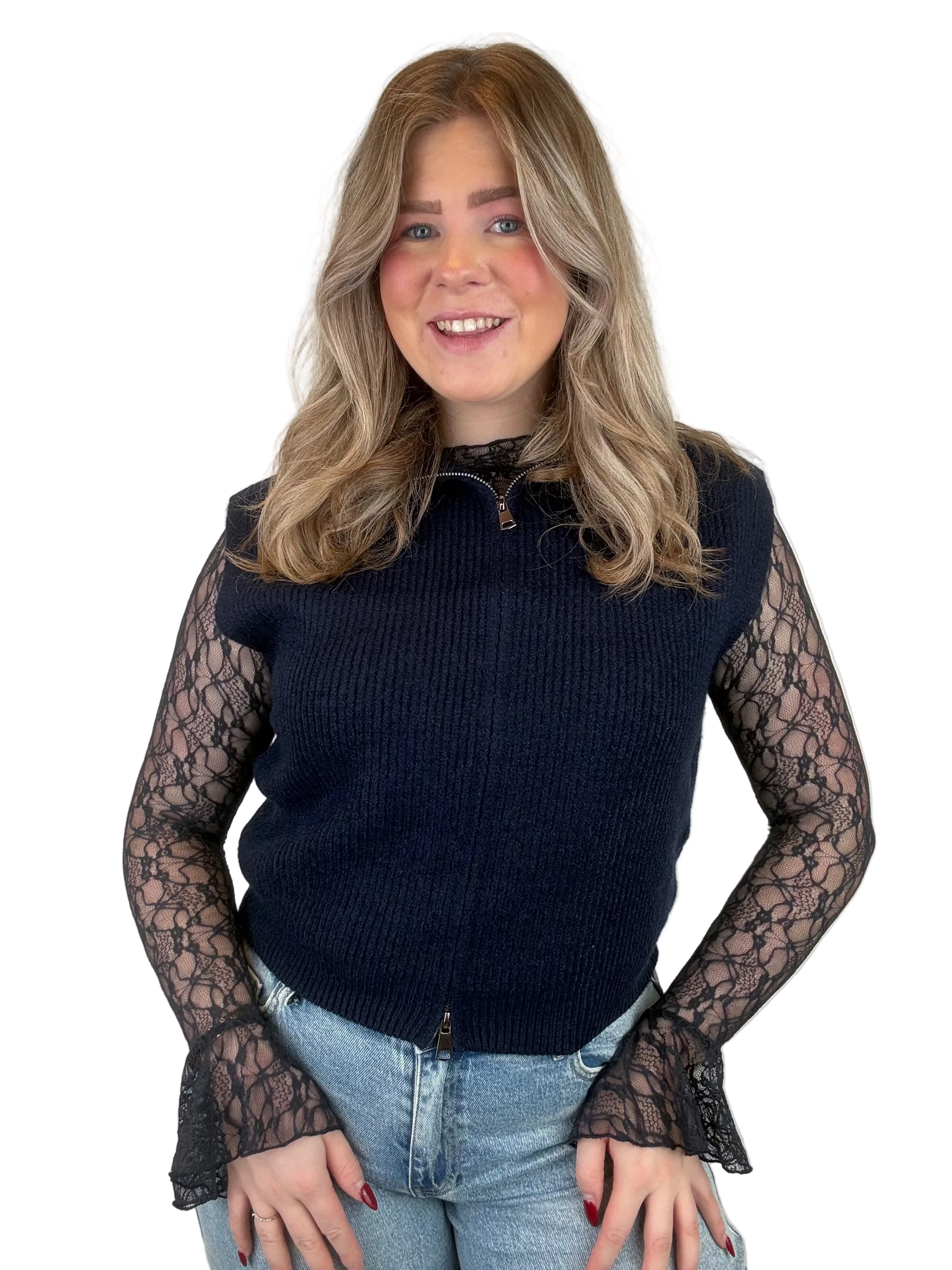 Luccee Zipper - Navy