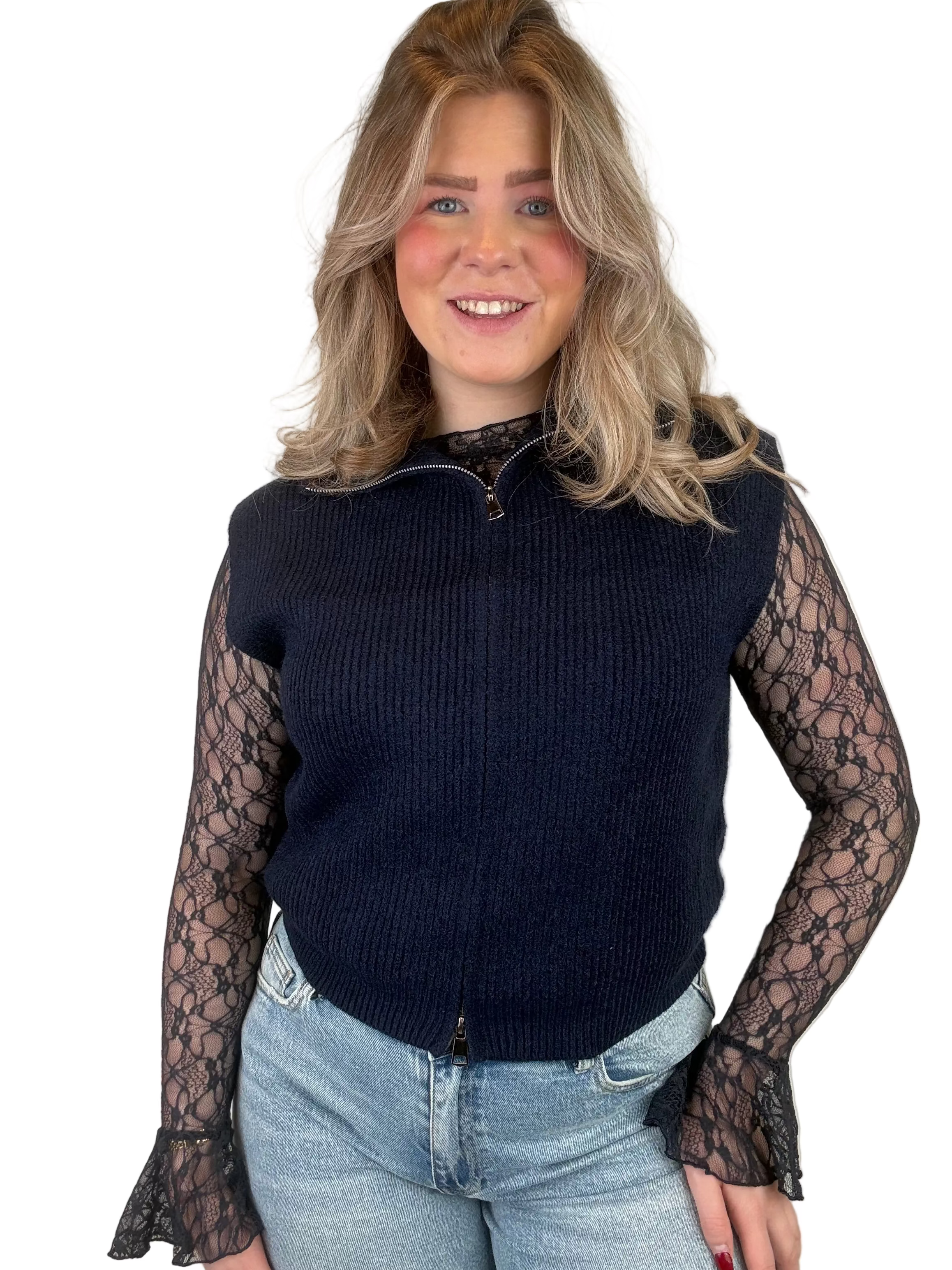 Luccee Zipper - Navy