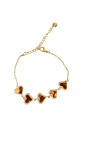 Brown Hearts - Bracelet